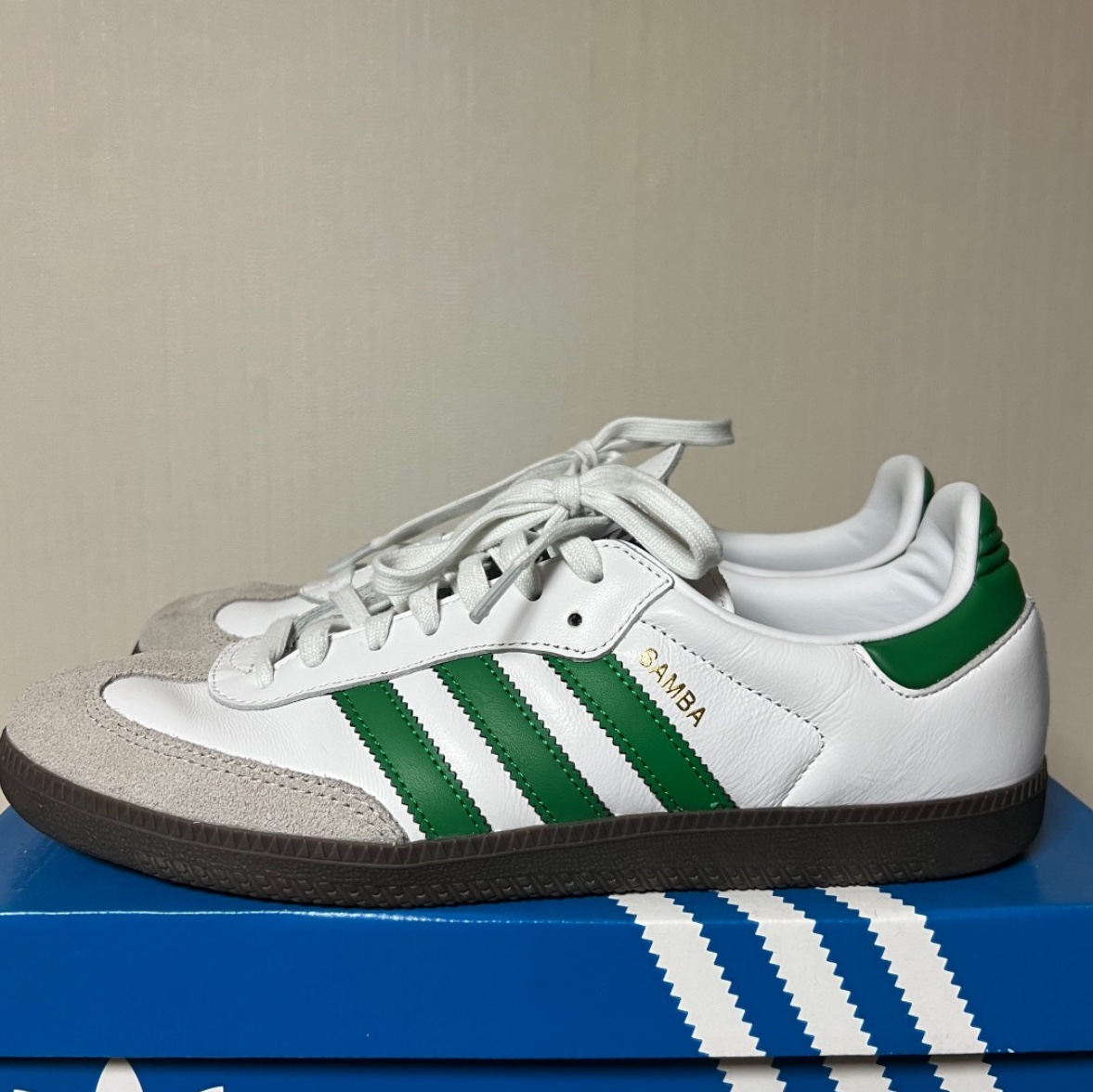 Adidas Samba OG White Green 착용 스타일