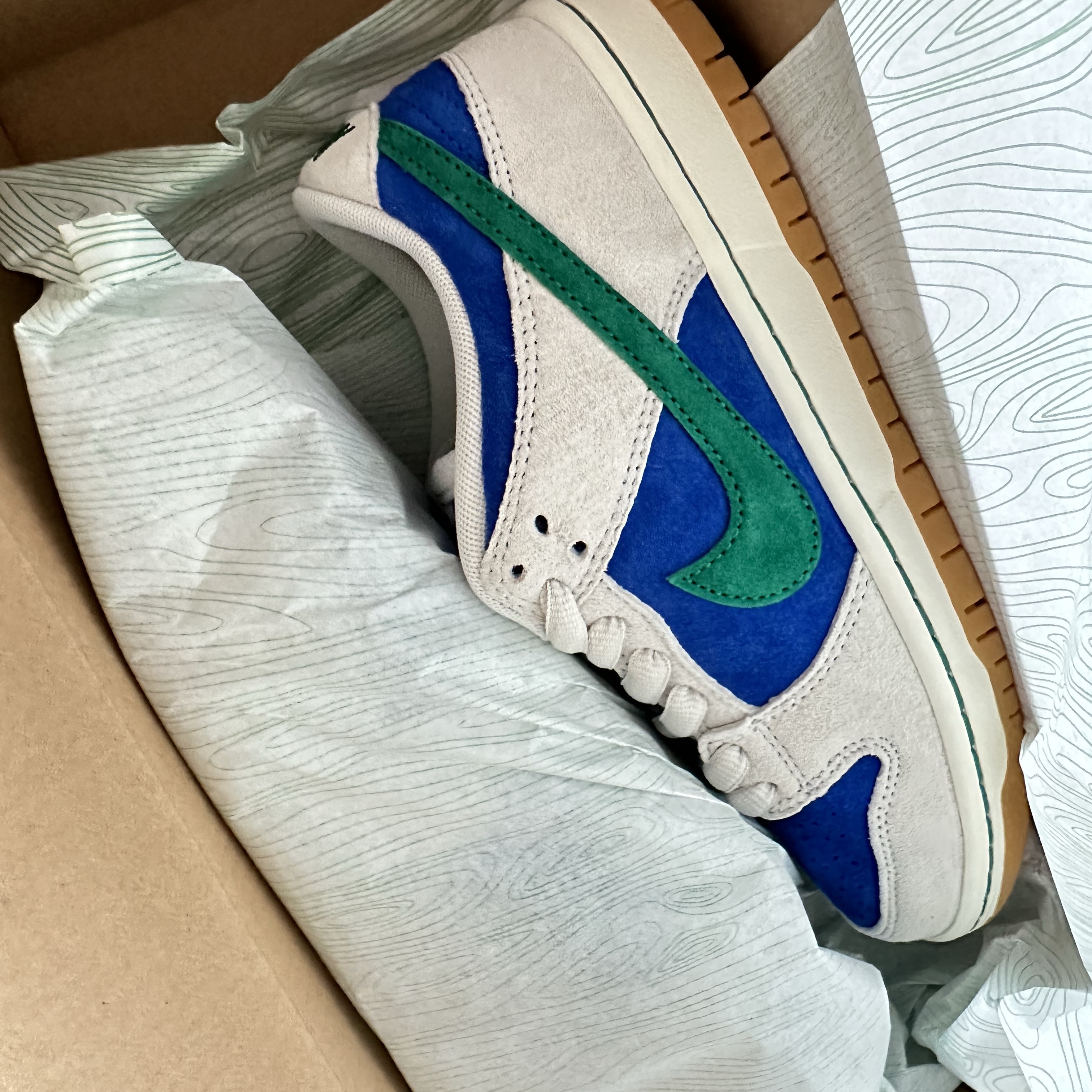 Nike SB Dunk Low Pro Phantom and Hyper Royal 착용 스타일