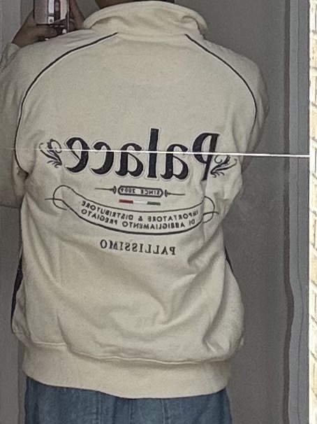 Palace Italia Zip Funnel Black - 24SS, Palace Italia Zip Funnel Soft White - 24SS 착용 스타일 - 4