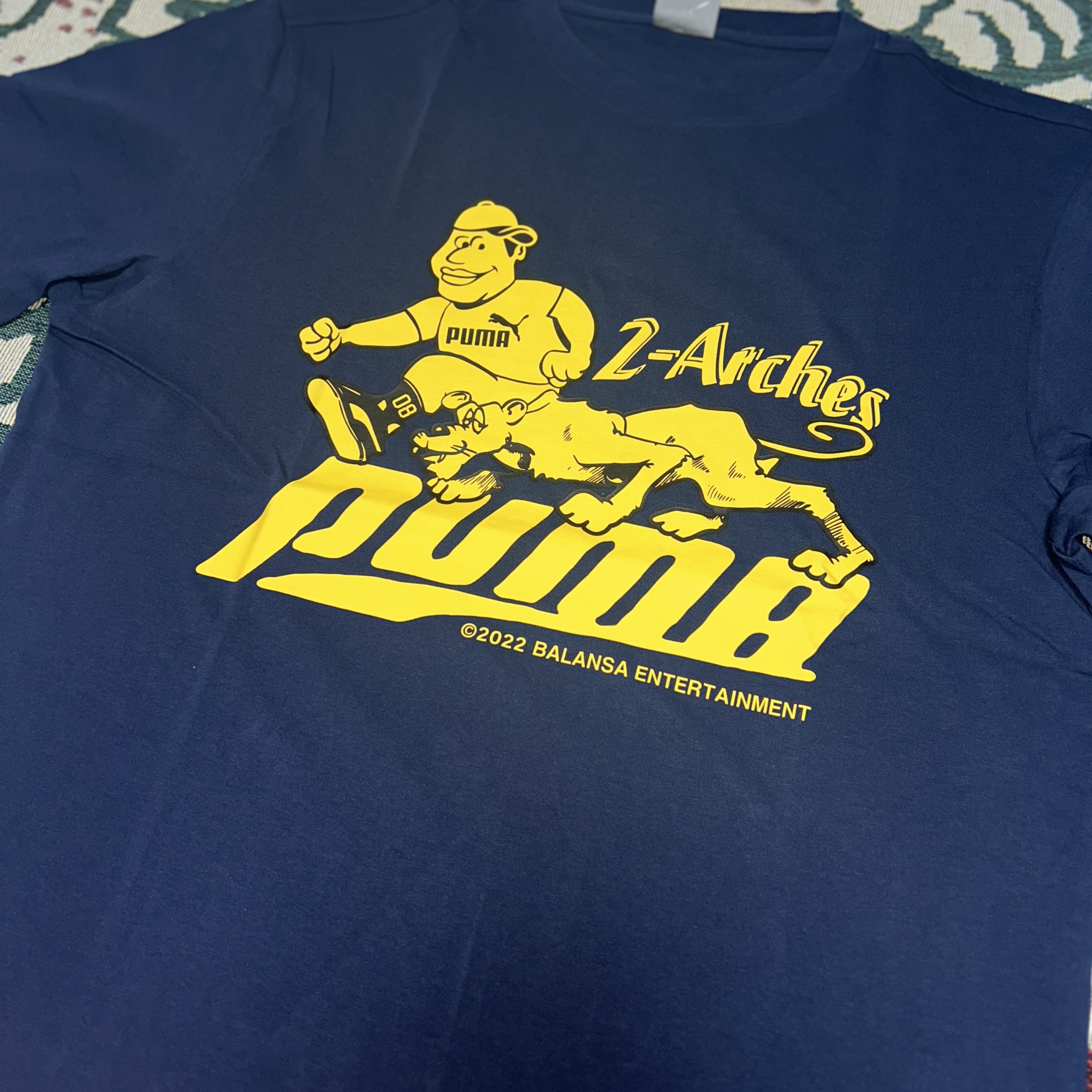 Puma x Balansa Graphic T-shirt 1 Medium Parisian Night 착용 스타일 - 1