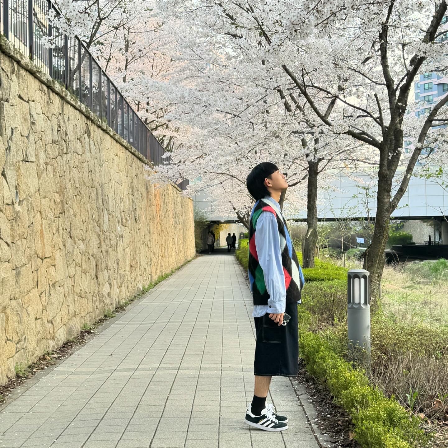 Supreme Brushed Argyle Zip Up Vest Black - 24SS 착용 스타일 - 1