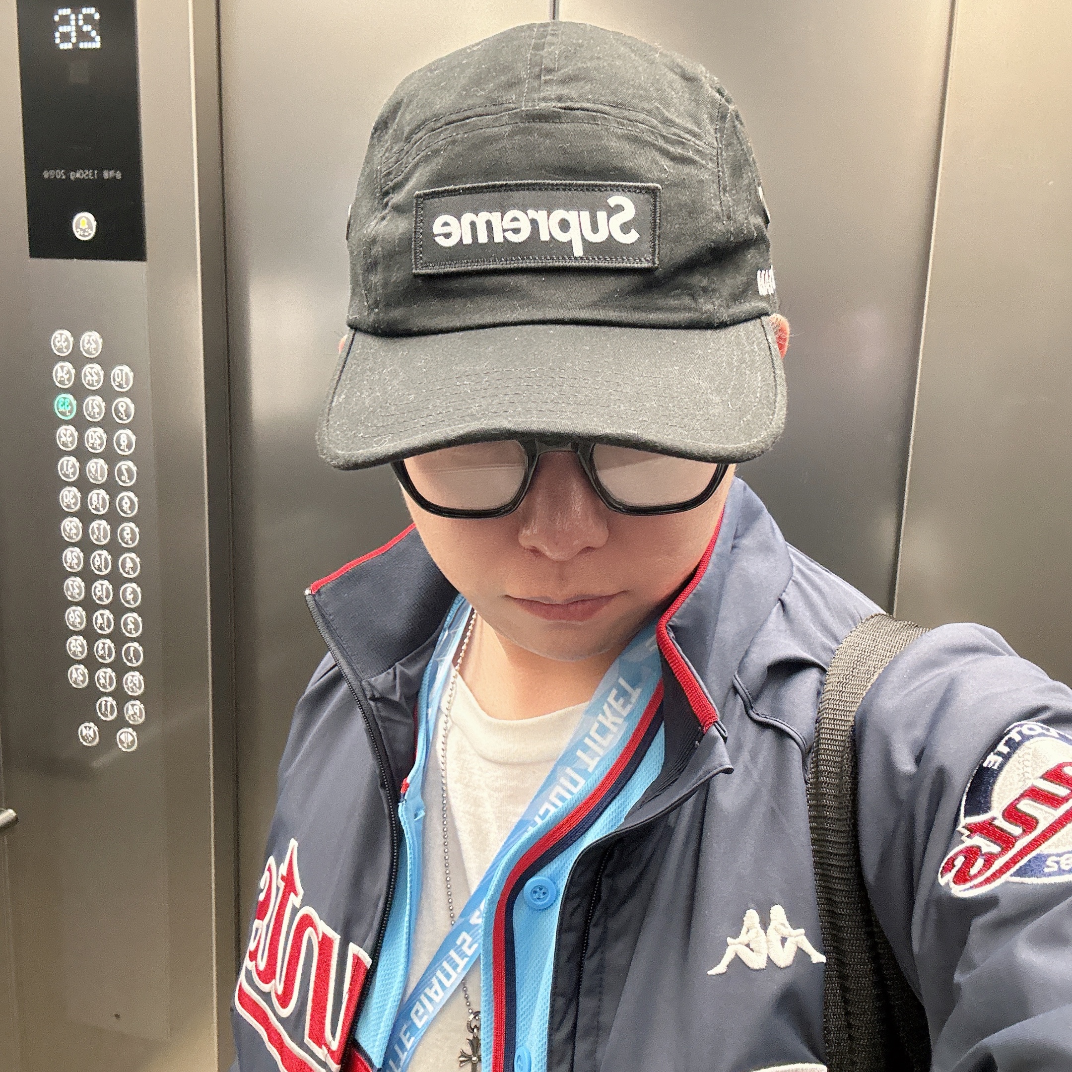 Supreme Military Camp Cap Black - 22SS 착용 스타일