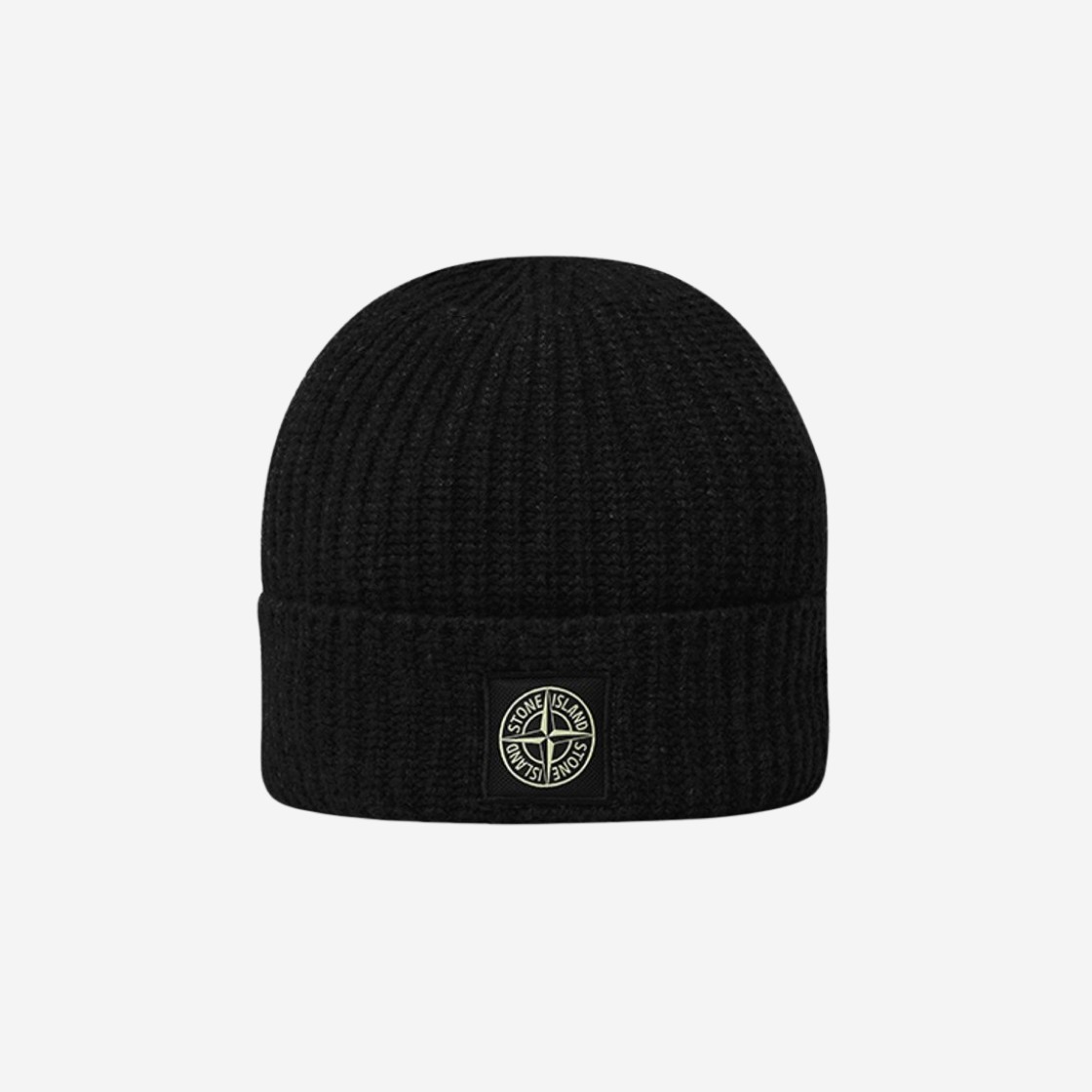 Stone Island N10B5 Ribbed Wool Beanie Black - 23FW 상세 이미지 1