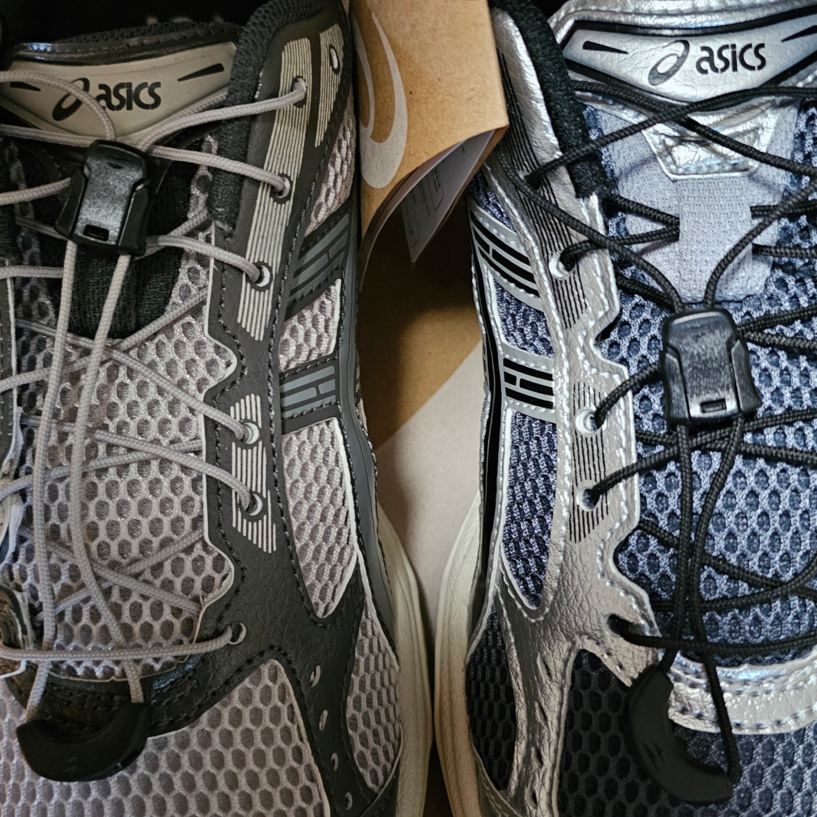 Asics Unlimited Gel-Kayano 14 Oyster Grey Clay Grey, Asics Unlimited Gel-Kayano 14 Carrier Grey Black 착용 스타일
