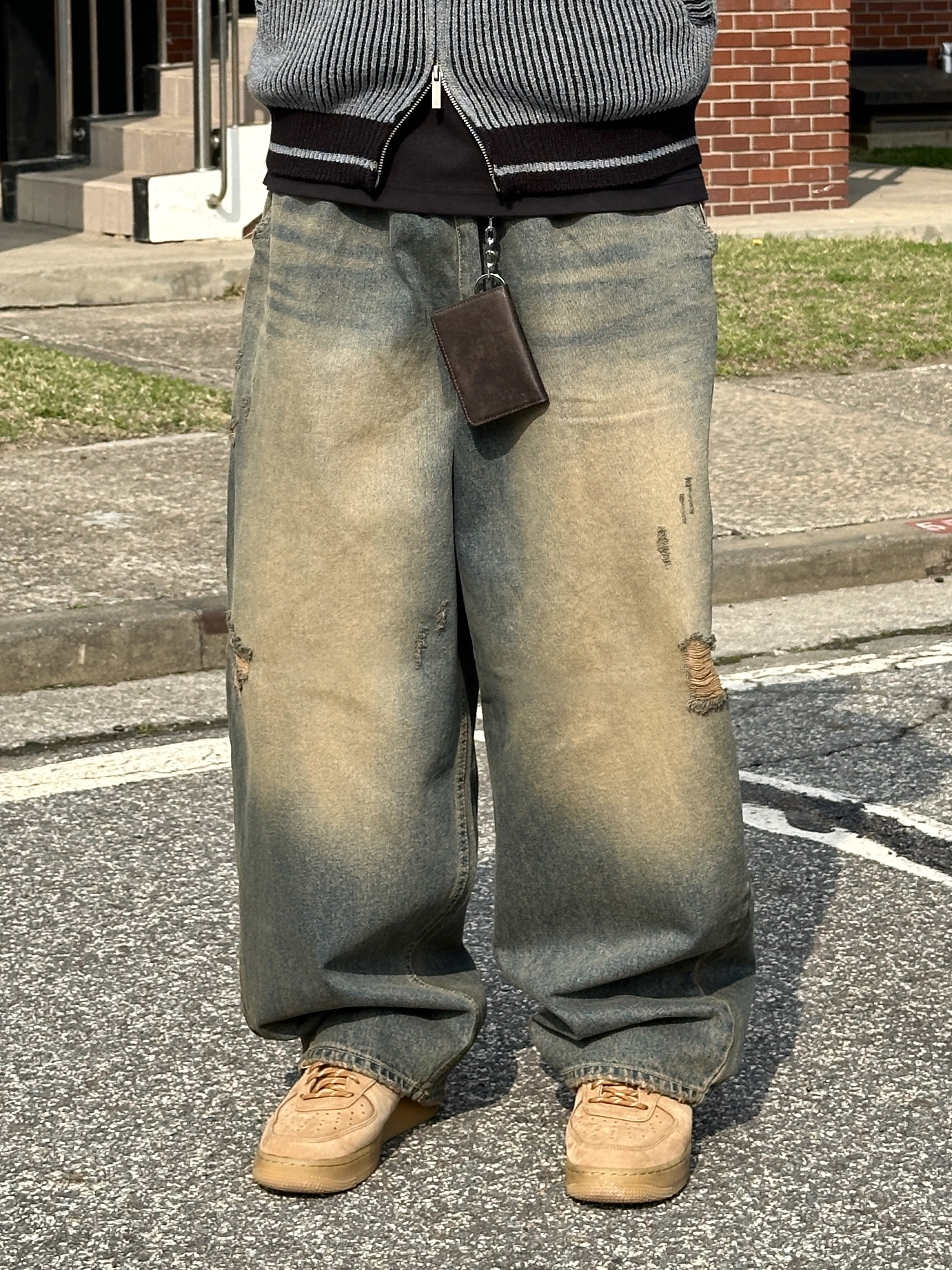 Nike Air Force 1 '07 WB Flax 착용 스타일 - 4