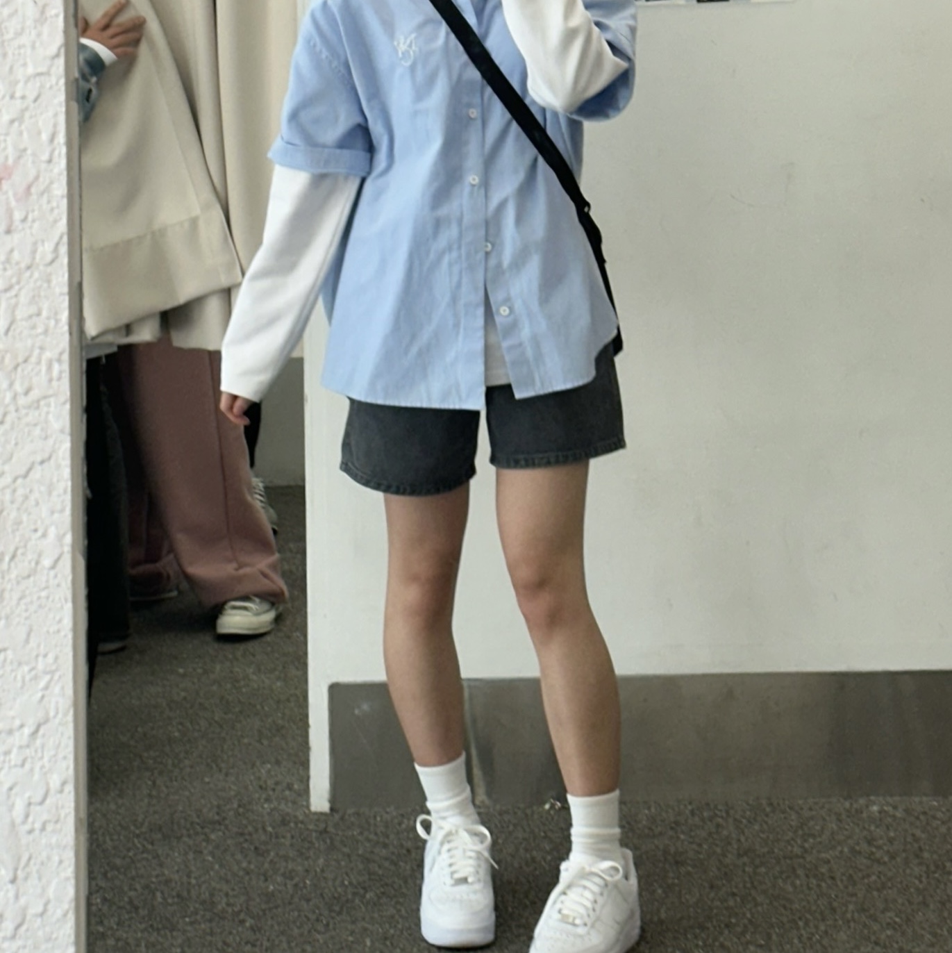 Nike Air Force 1 '07 Low White 착용 스타일 - 1