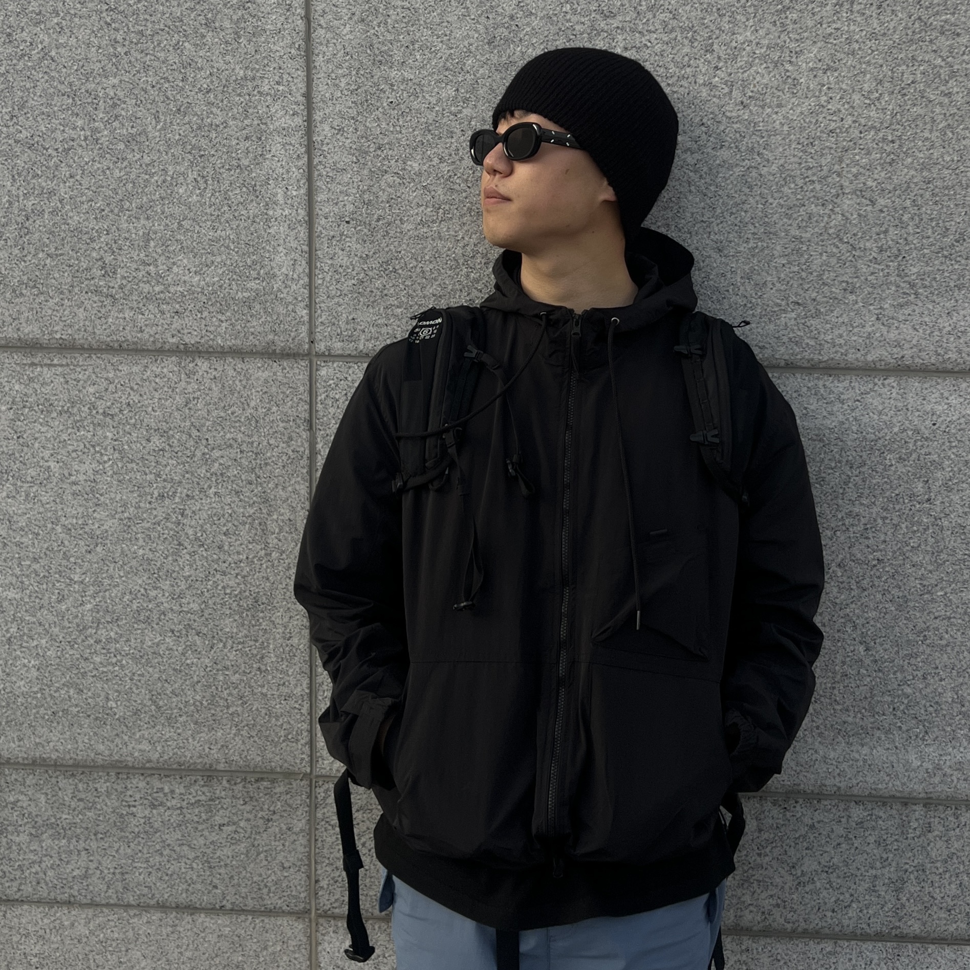 Salomon x MM6 Maison Margiela XT-15 Black, Salomon XT-6 Gore-Tex Black Ebony 착용 스타일 - 2
