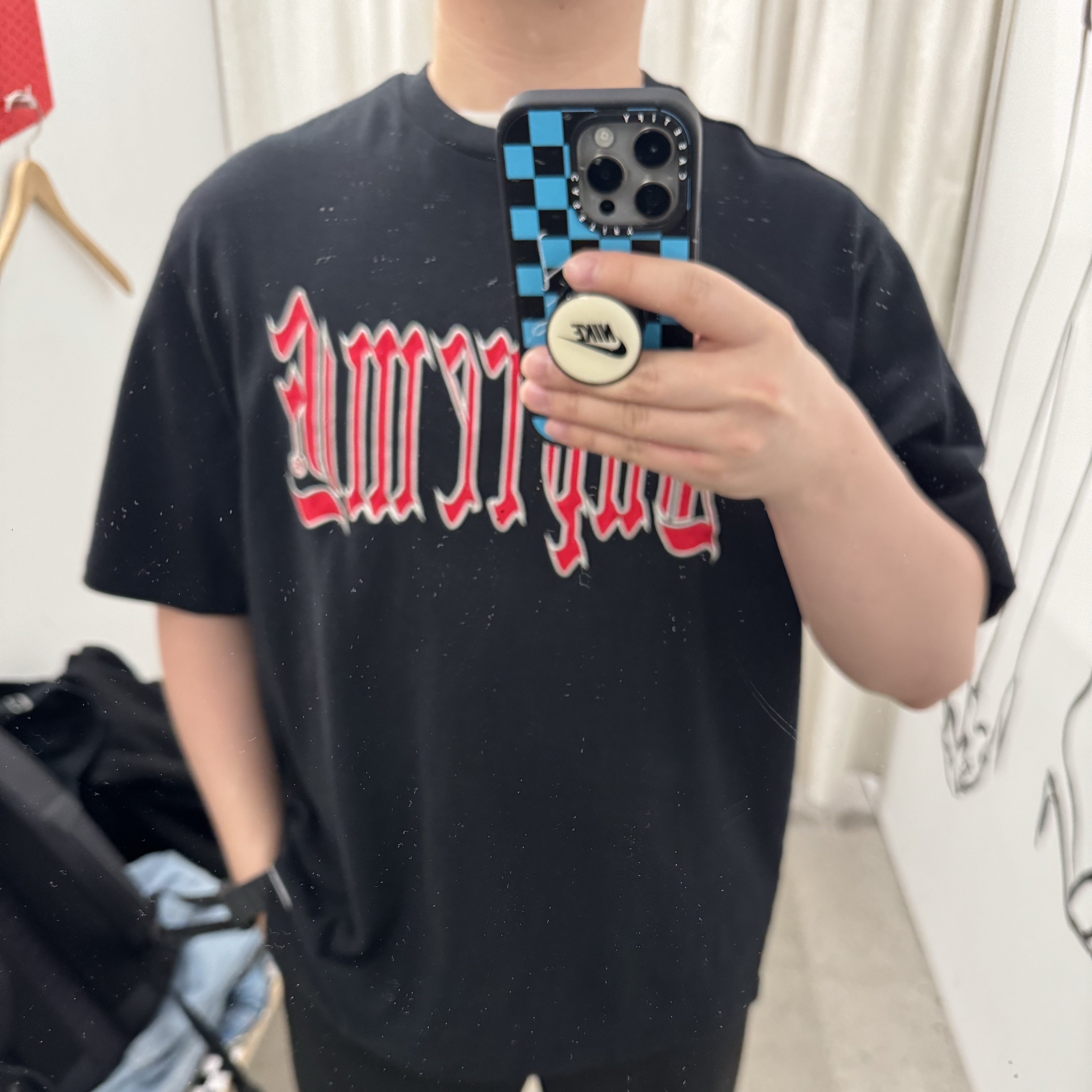 Supreme Old English S/S Top Black - 24SS 착용 스타일