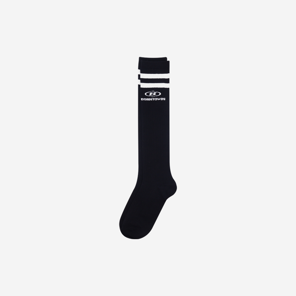 본투윈 라인 니삭스 블랙(BORN TO WIN Line Knee Socks Black) - 2