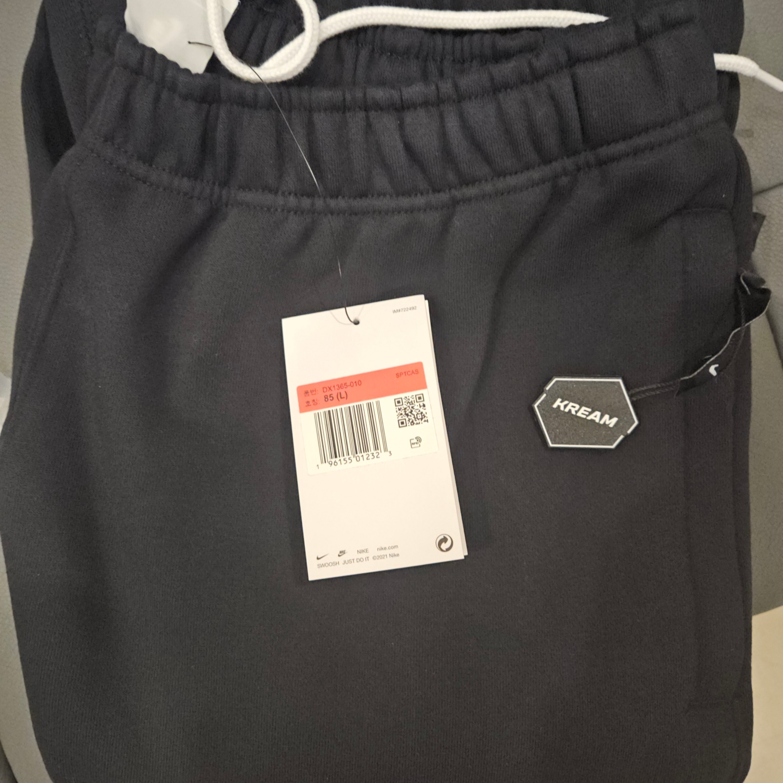 Nike Solo Swoosh Fleece Pants Black - Asia 착용 스타일
