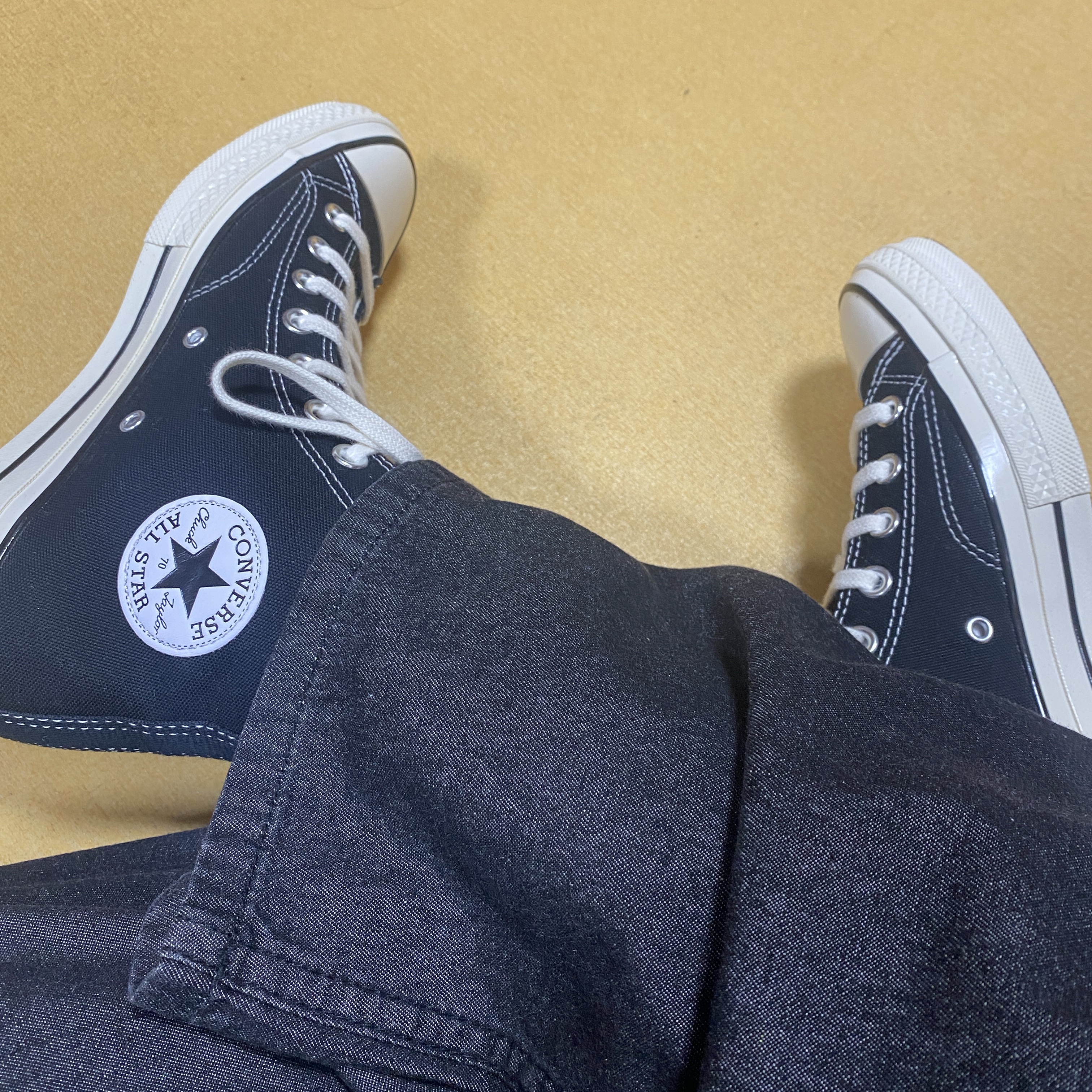 Converse Chuck 70 Hi Black 착용 스타일