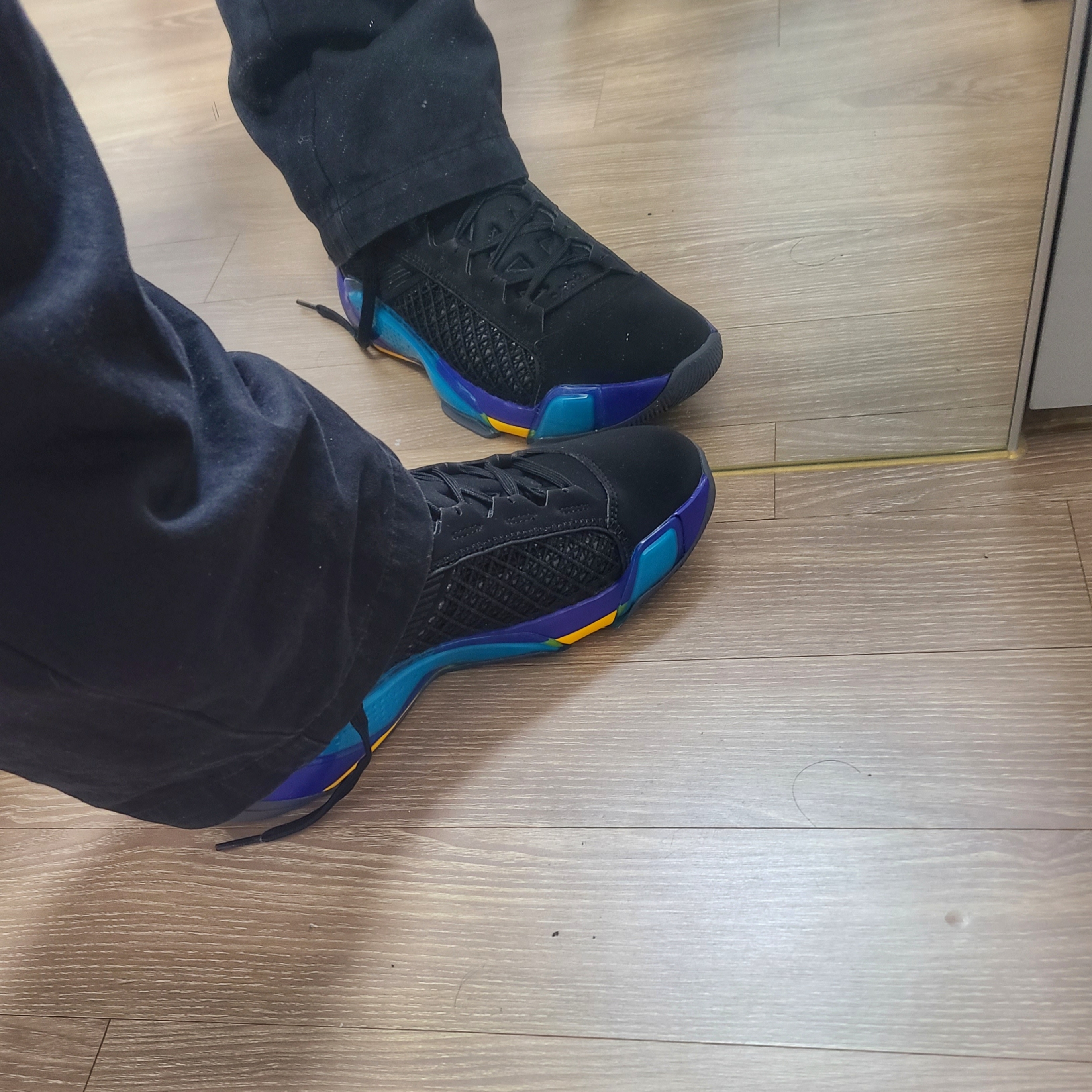 Jordan XXXVIII PF Black Bright Concord 착용 스타일 - 2
