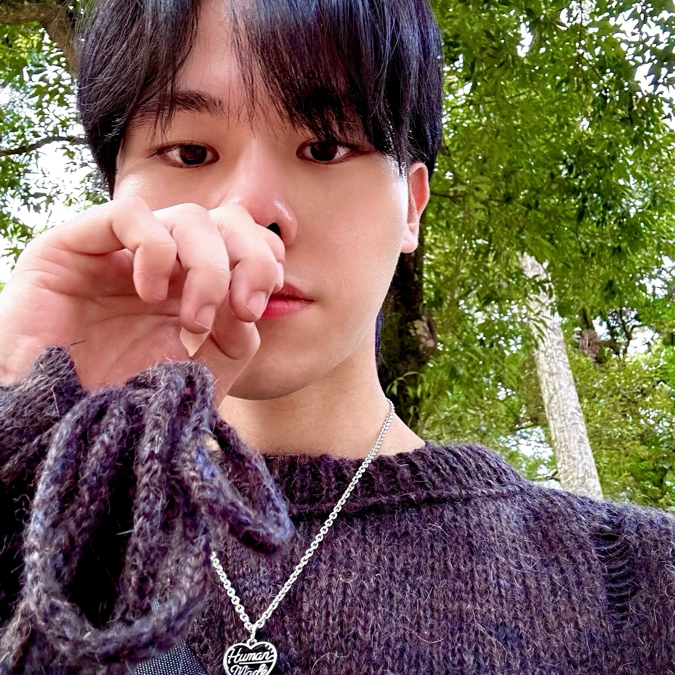 Human Made Heart Silver Necklace Black, Asics Gel-1130 Black Glacier Grey - Folder Exclusive 착용 스타일 - 3