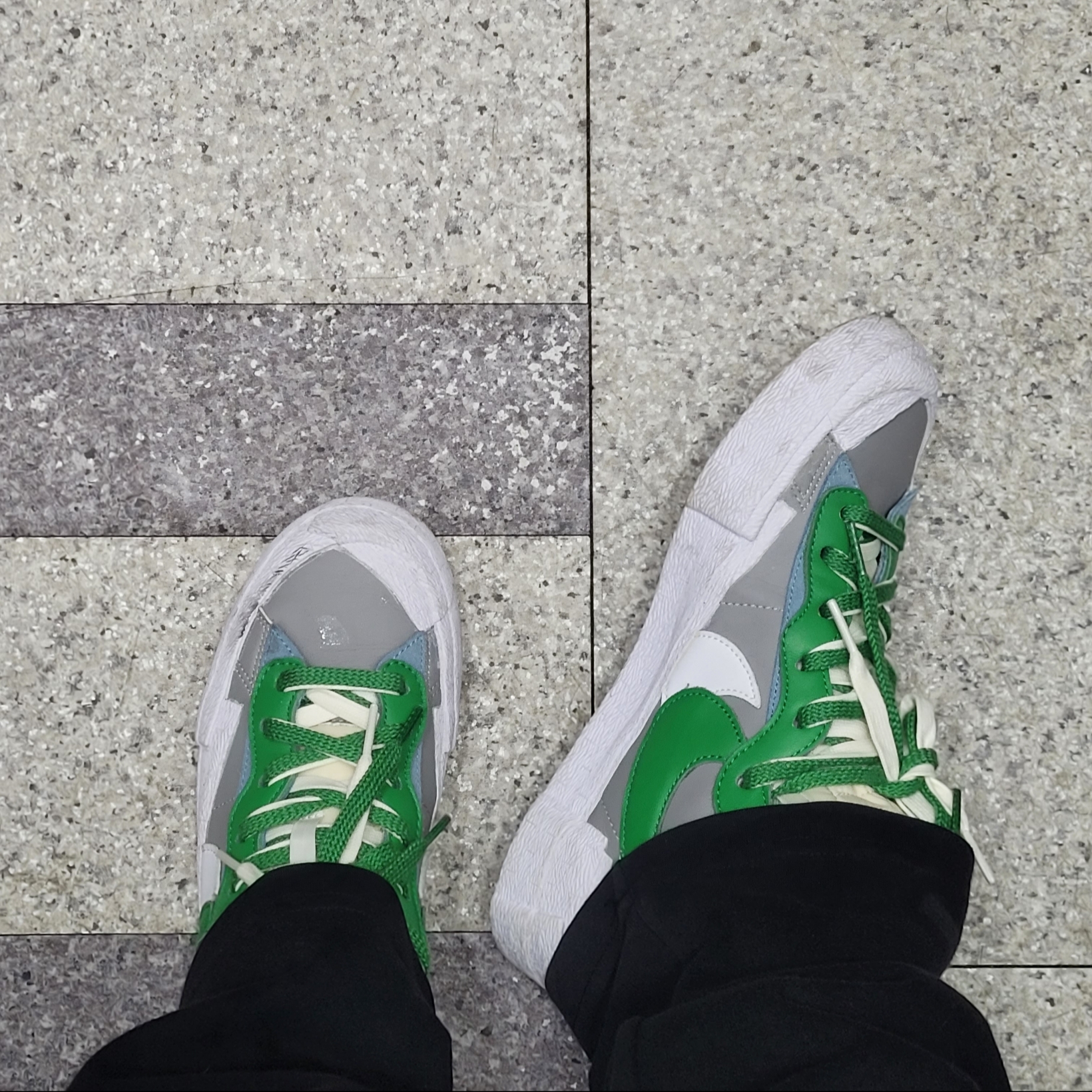 Nike x Sacai Blazer Low Classic Green 착용 스타일