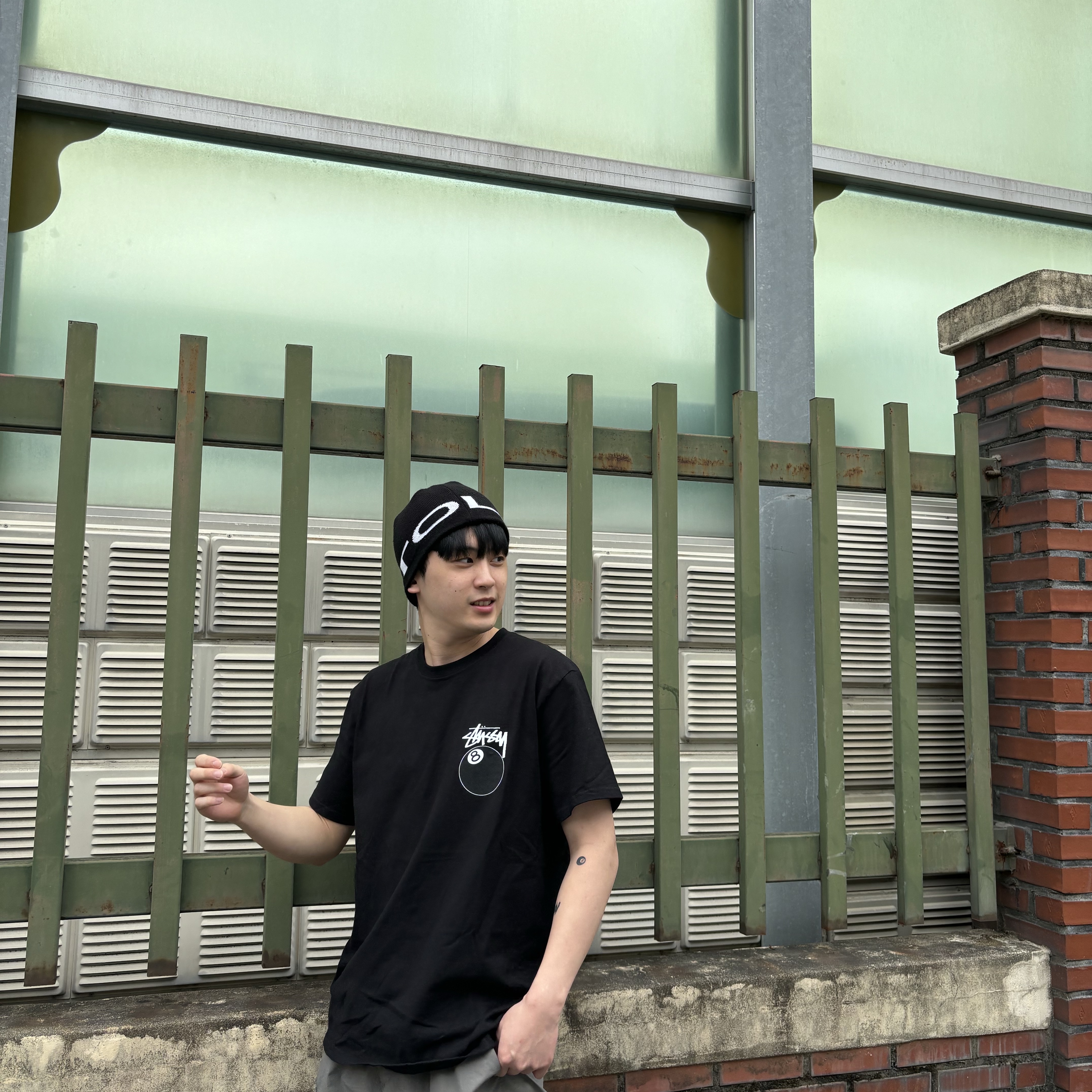 Stussy 8 Ball T-Shirt Black - 22SS 착용 스타일 - 2