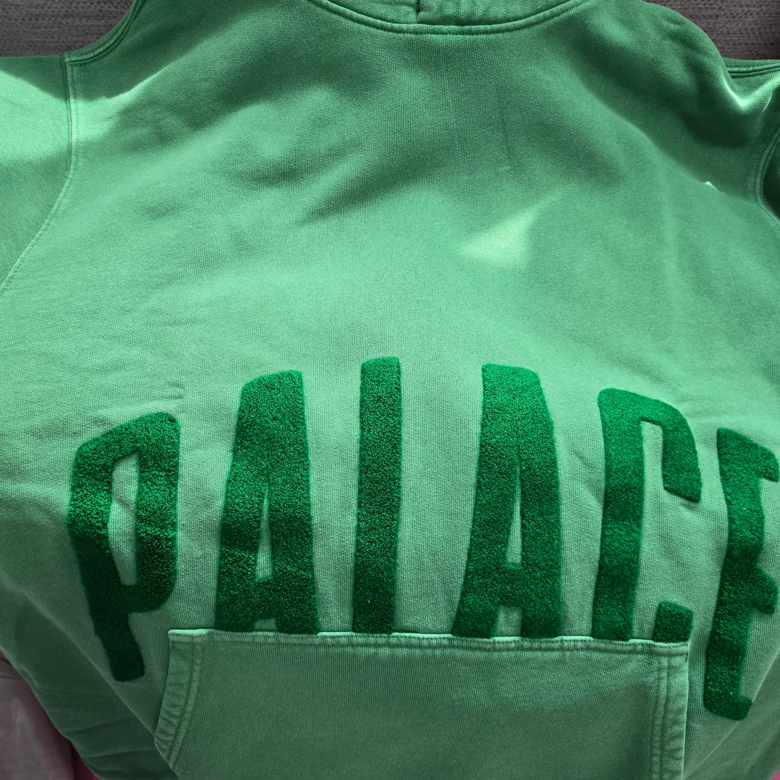 Palace League Hood Sweet Pea Green - 24SS 착용 스타일 - 3