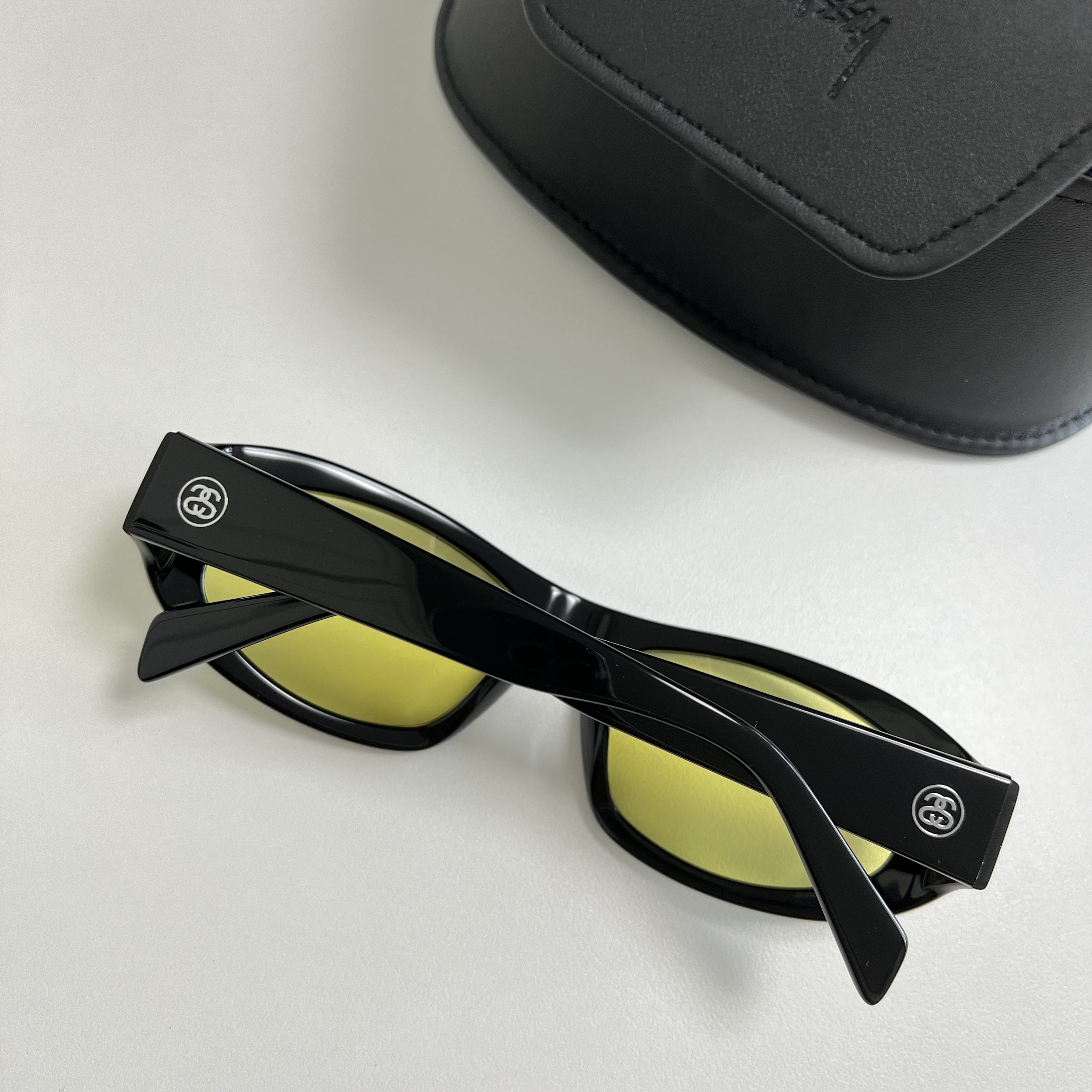 Stussy Landon Sunglasses Black Yellow Lens ์ฐฉ์ฉ ์คํ์ผ - 4