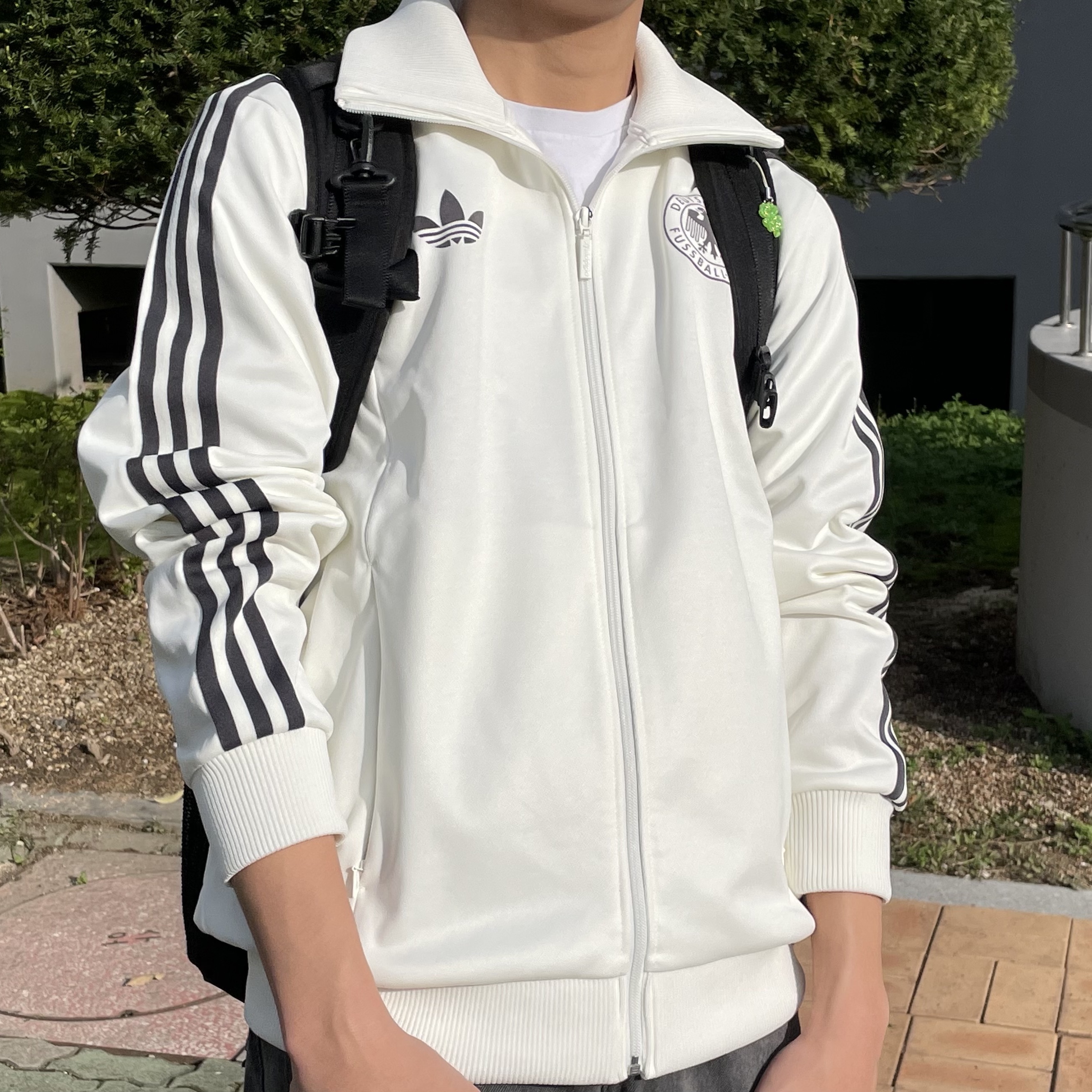 Adidas German Beckenbauer Track Top Off White - KR Sizing 착용 스타일
