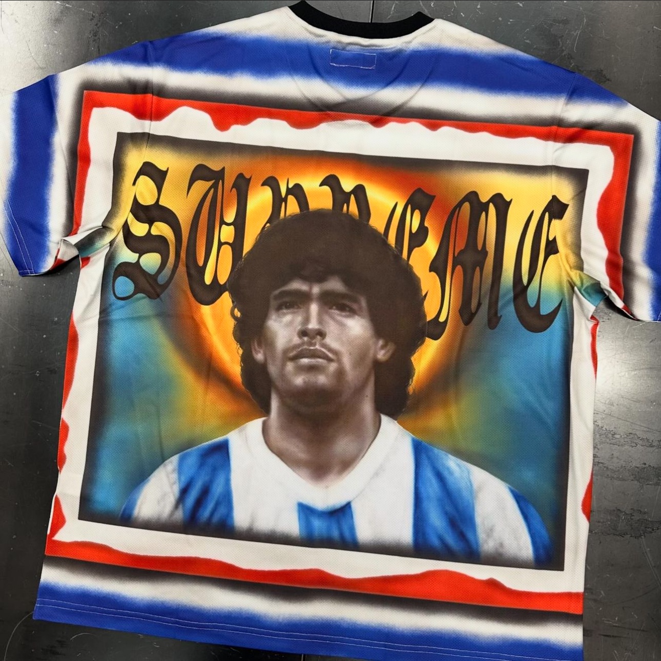 Supreme Maradona Soccer Jersey Multicolor - 24SS 착용 스타일 - 1
