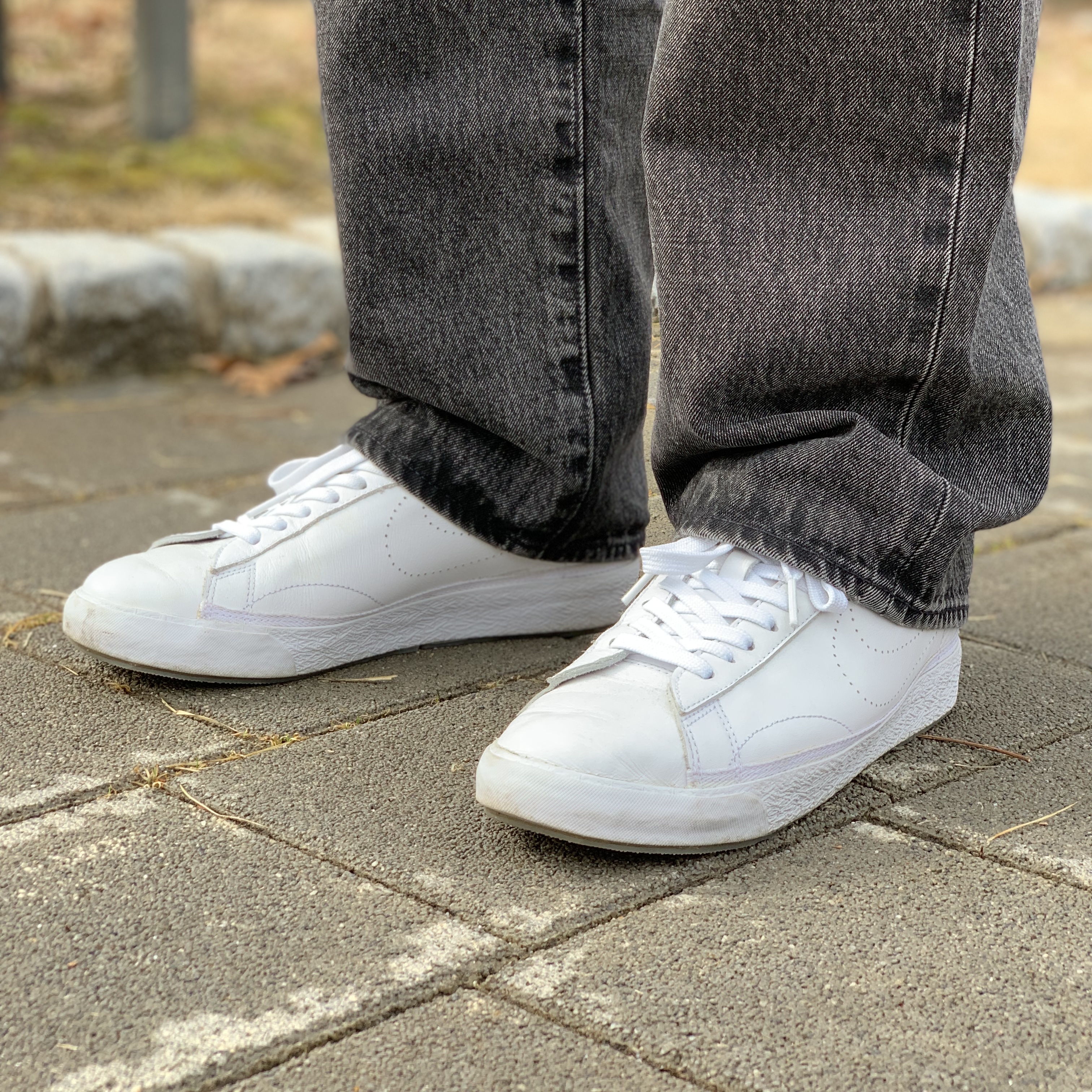 (W) Nike x Fragment Air Zoom Tennis Classic AC White Light Photo Blue 착용 스타일 - 5