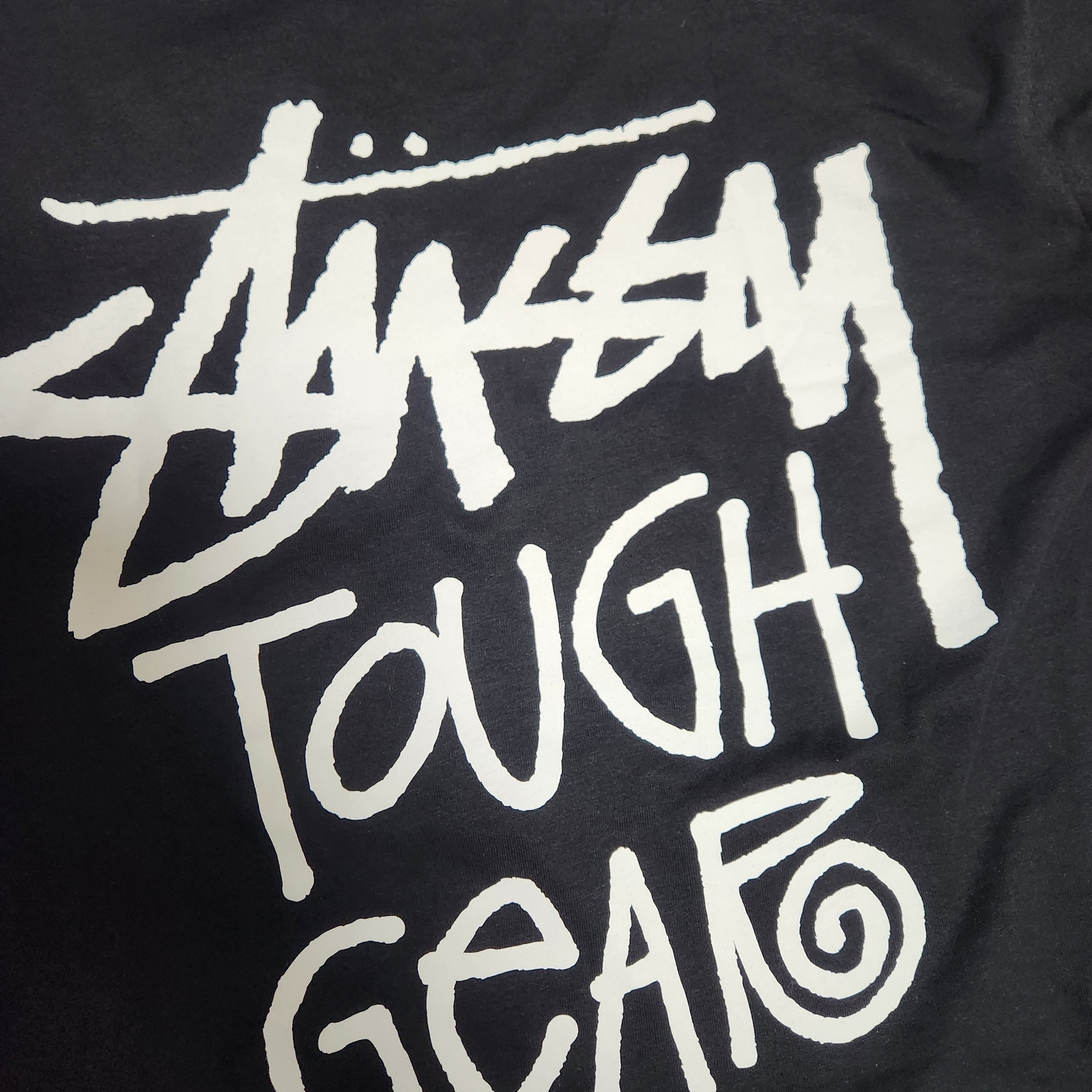 Stussy Tough Gear T-Shirt Black 착용 스타일