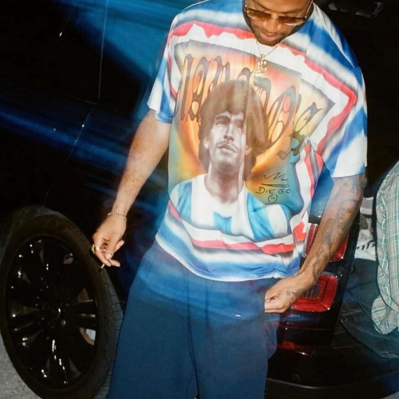 Supreme Maradona Soccer Jersey Multicolor - 24SS 착용 스타일 - 2