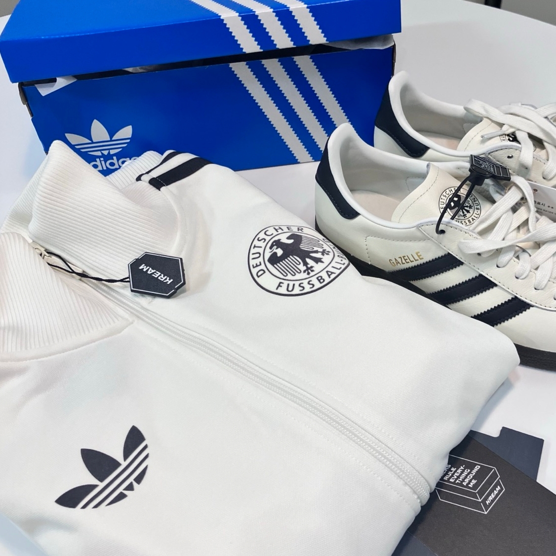 Adidas German Beckenbauer Track Top Off White - KR Sizing 착용 스타일