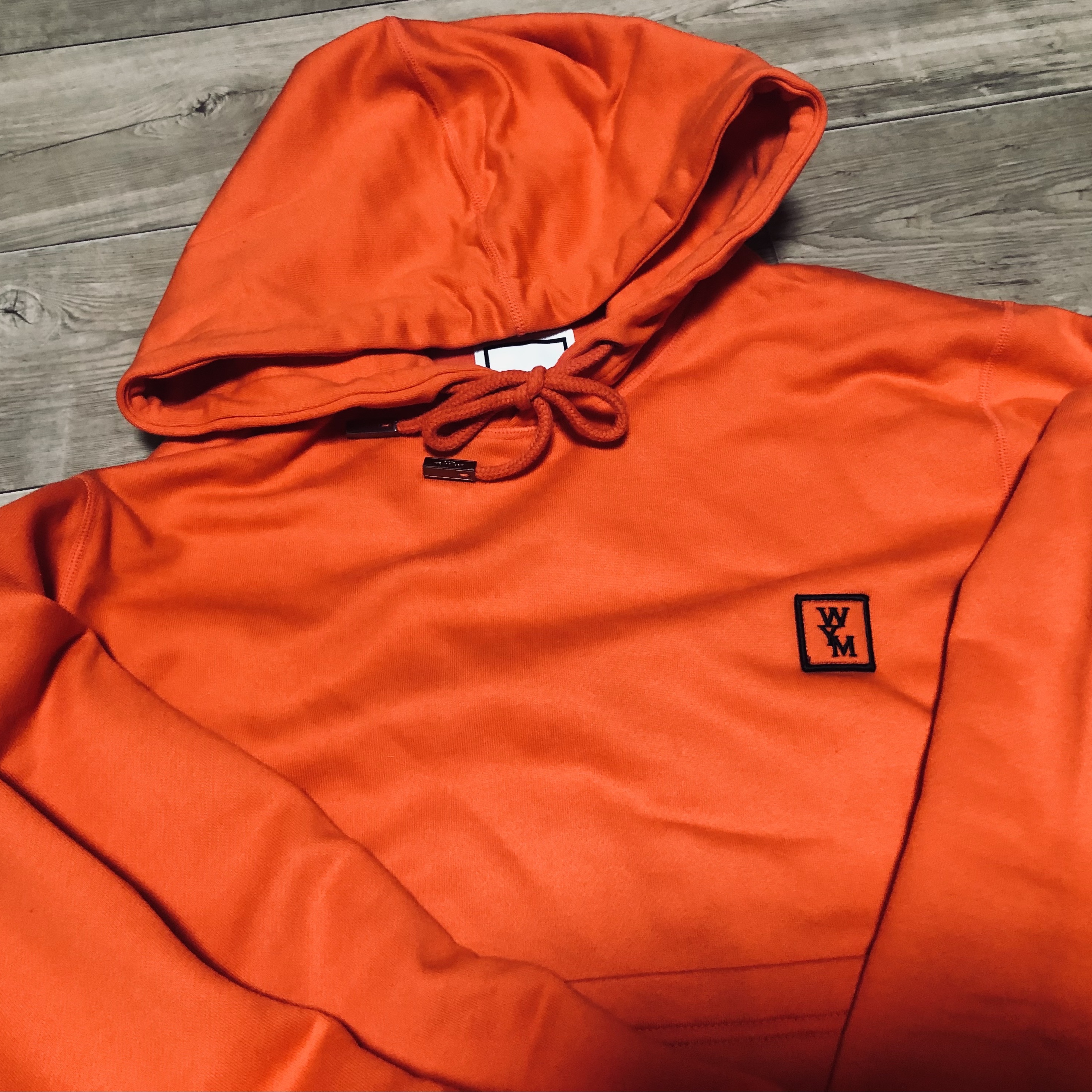 Wooyoungmi Logo Embroidered Hoodie Orange - Ssense Exclusive 착용 스타일