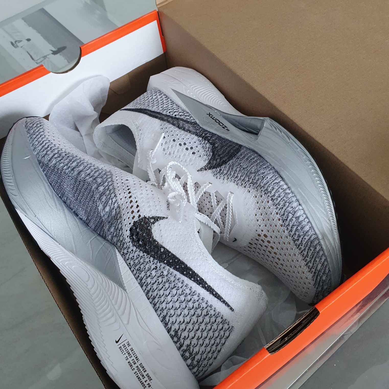 Nike ZoomX Vaporfly Next% 3 White Grey 착용 스타일