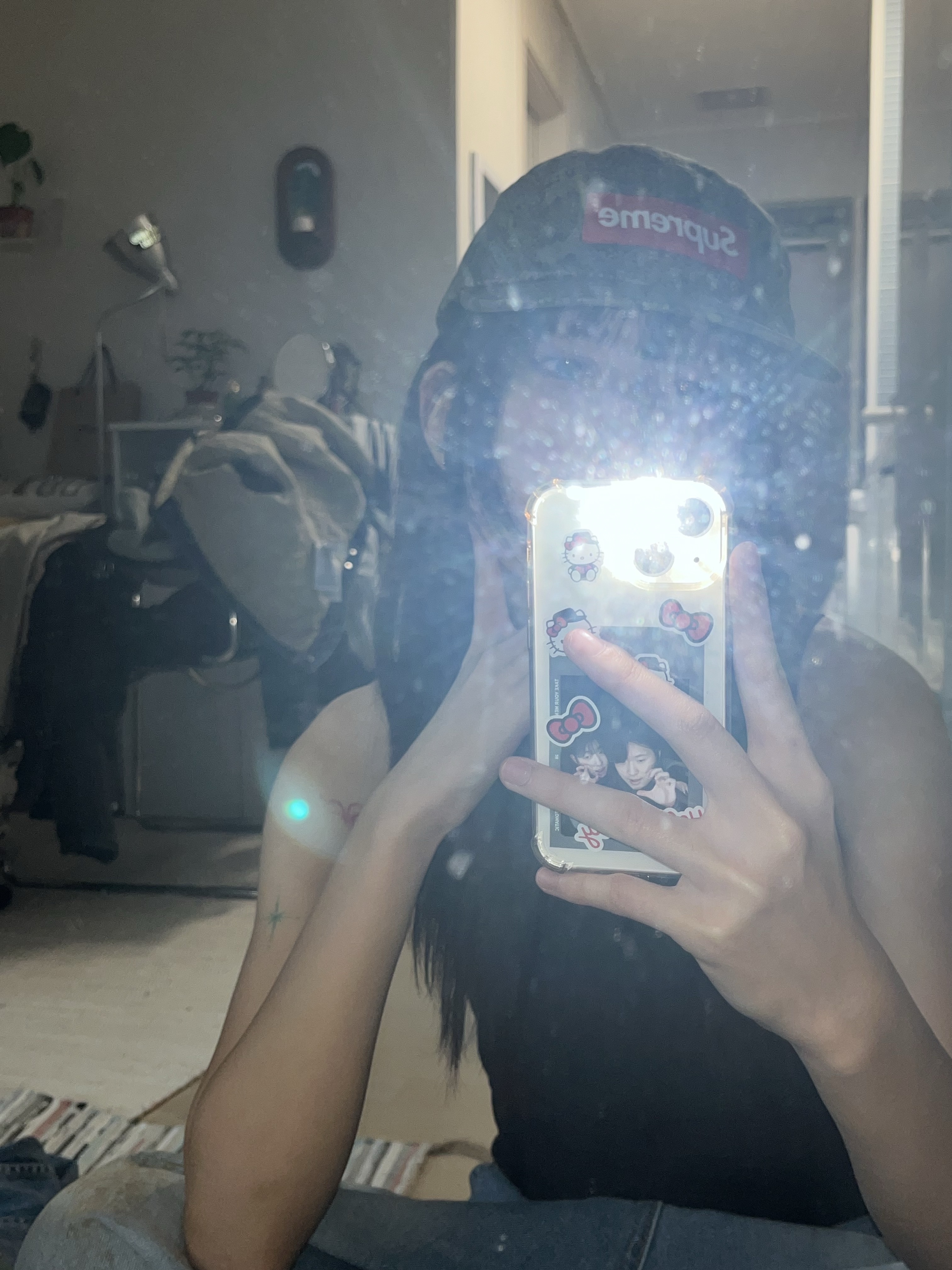 Supreme Washed Chino Twill Camp Cap Snake - 24SS 착용 스타일 - 1