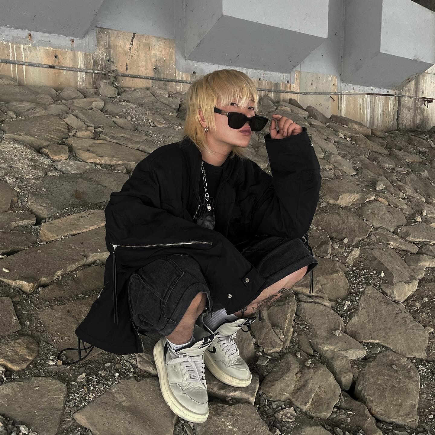 Converse x Drkshdw Turbowpn Pelican 착용 스타일 - 1