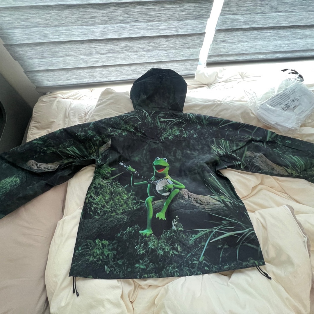 Supreme Gore-Tex Taped Seam Shell Jacket Kermit The Frog - 24SS 착용 스타일 - 2
