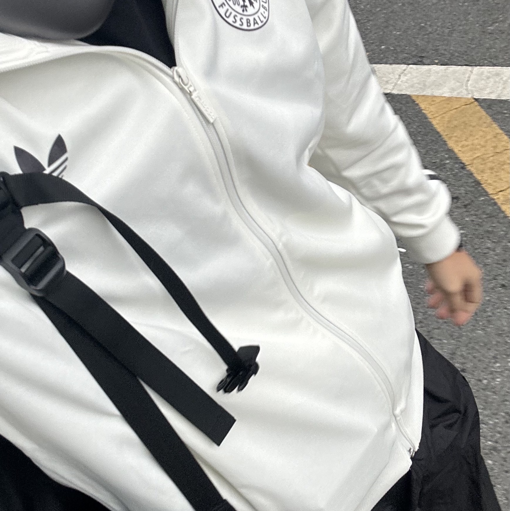 Adidas German Beckenbauer Track Top Off White - KR Sizing 착용 스타일