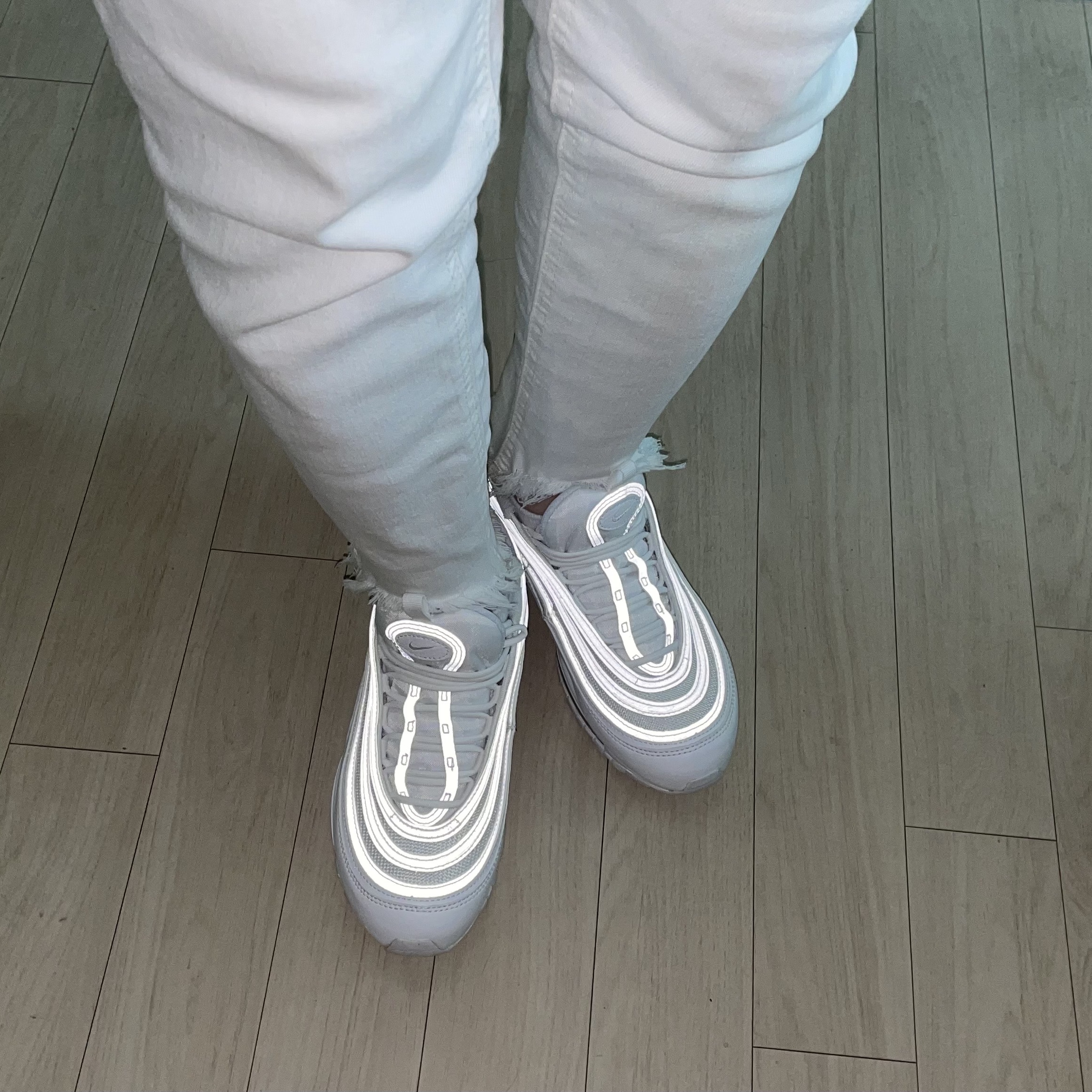 (W) Nike Air Max 97 Next Nature White 착용 스타일