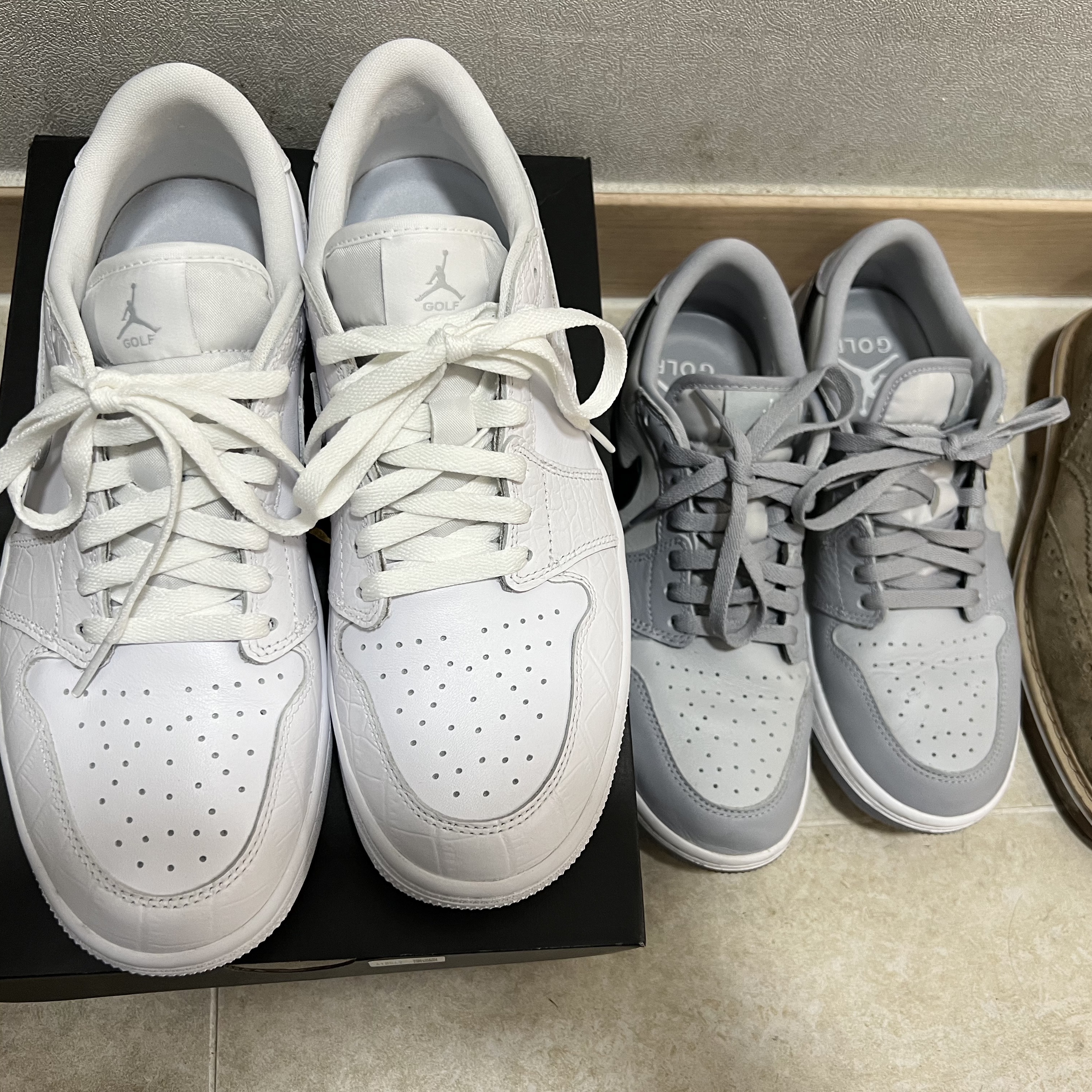 Jordan 1 Low Golf Pure Platinum 착용 스타일