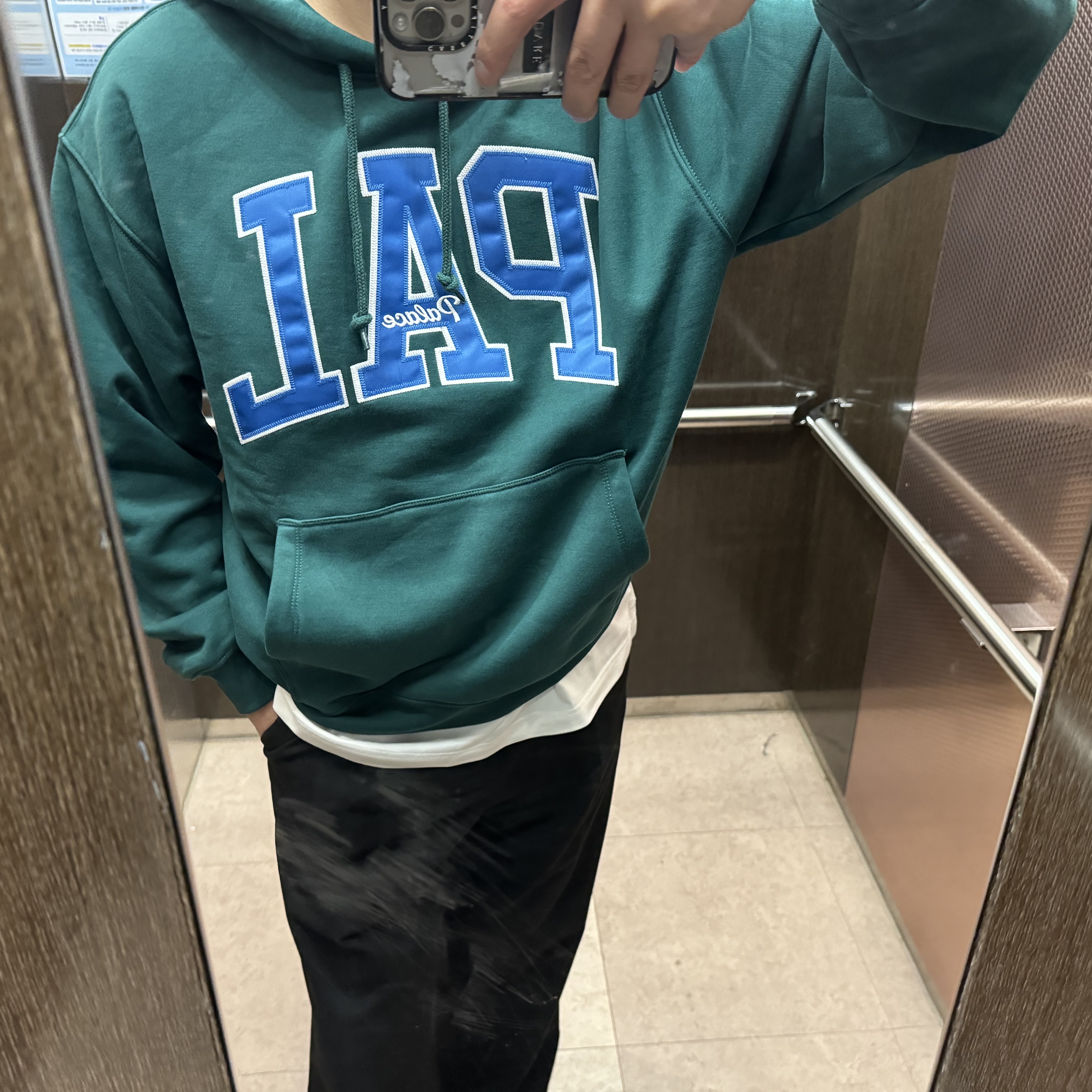 Palace x Gap Hood Rain Forest - 24SS 착용 스타일
