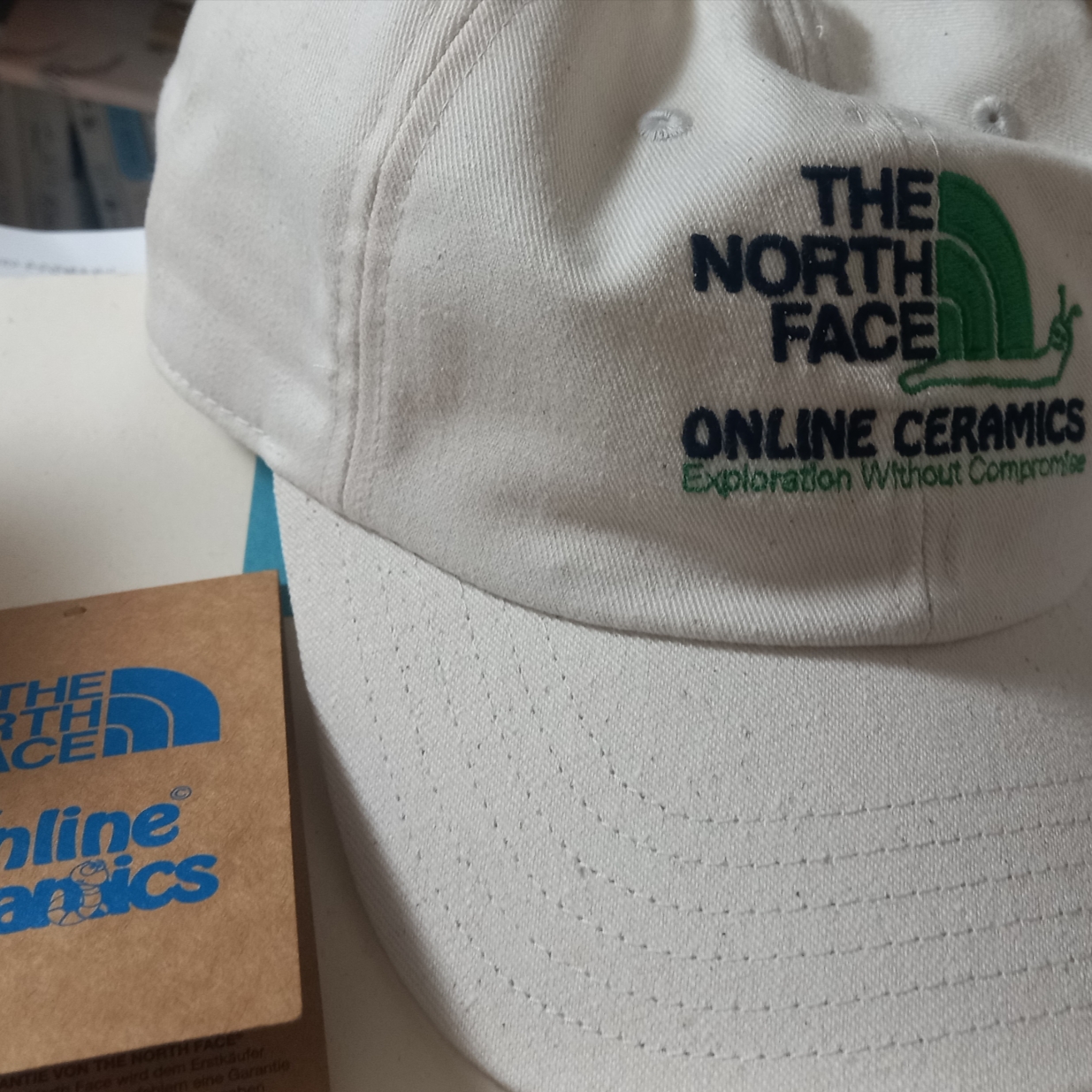 The North Face x Online Ceramics Ball Cap Raw Undyed 착용 스타일