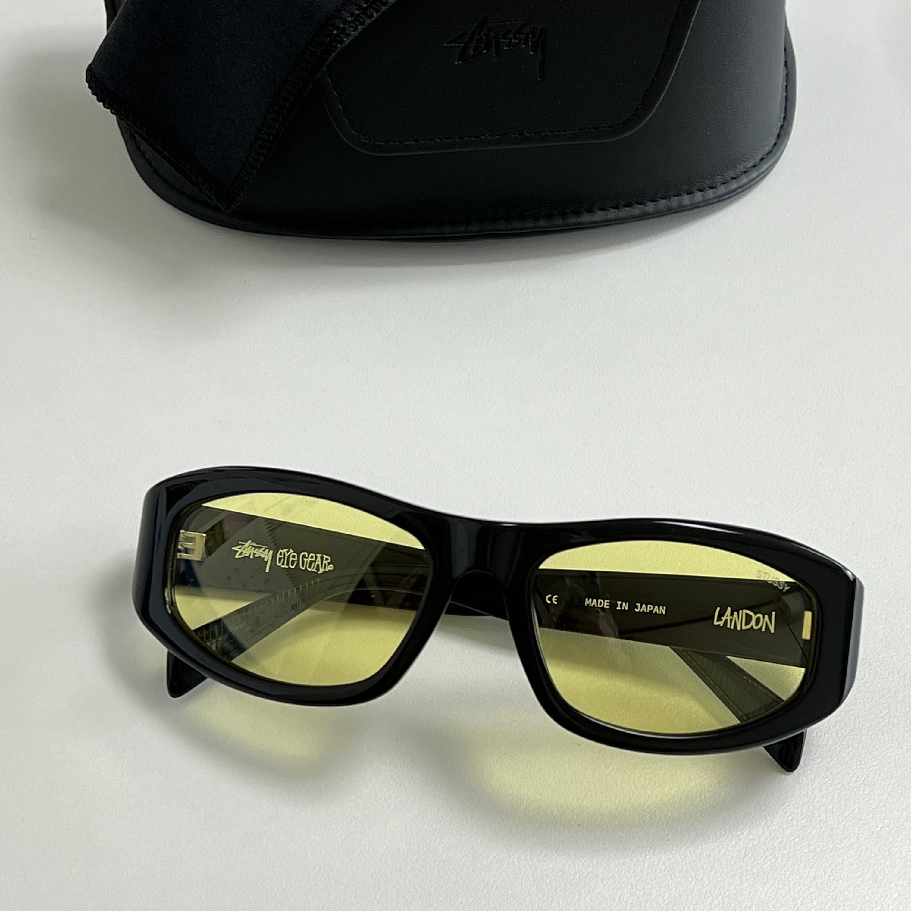 Stussy Landon Sunglasses Black Yellow Lens ์ฐฉ์ฉ ์คํ์ผ - 2