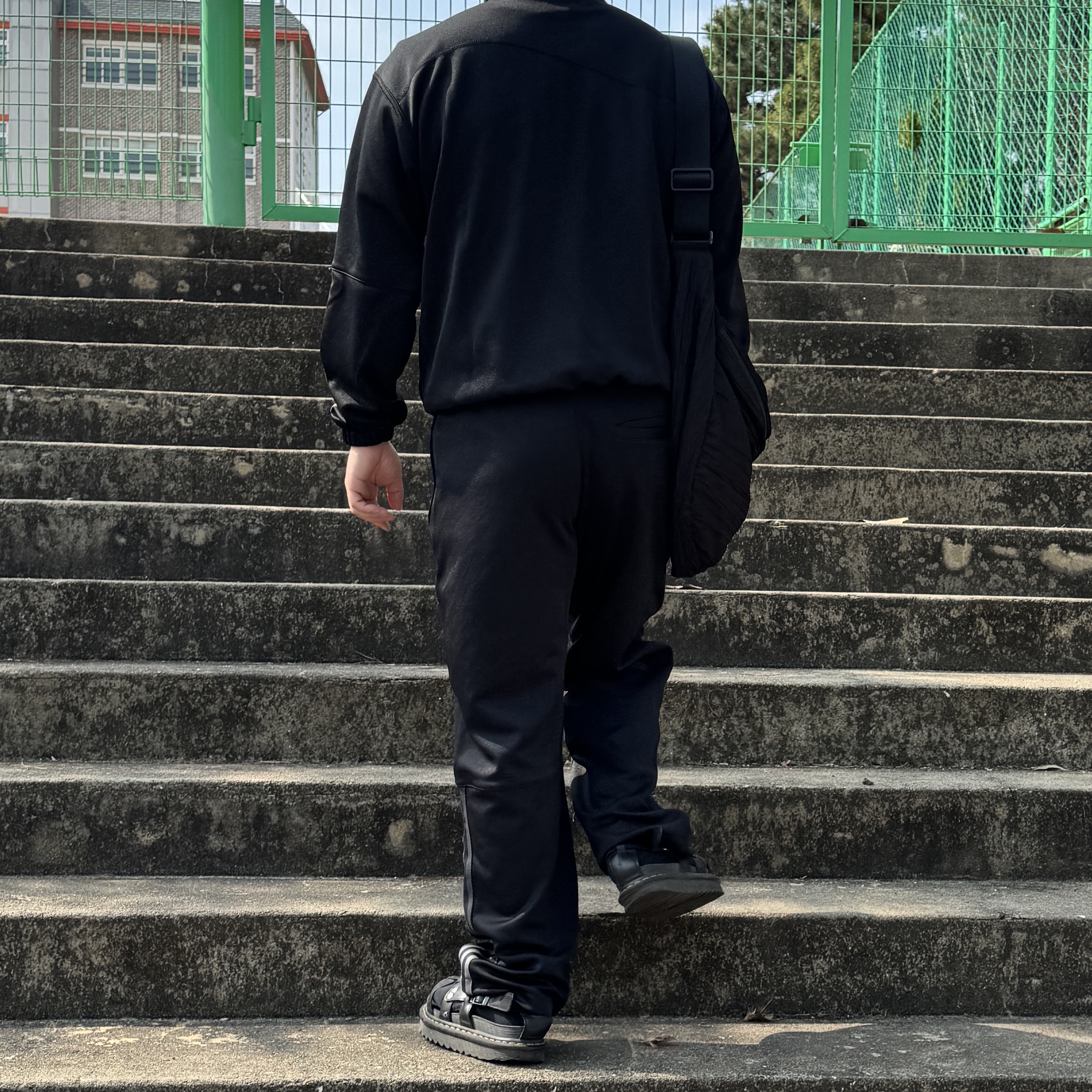 Adidas x Dime Superfire Track Jacket Black - US Sizing, Adidas x Dime Superfire Track Pants Black - US Sizing 착용 스타일 - 3