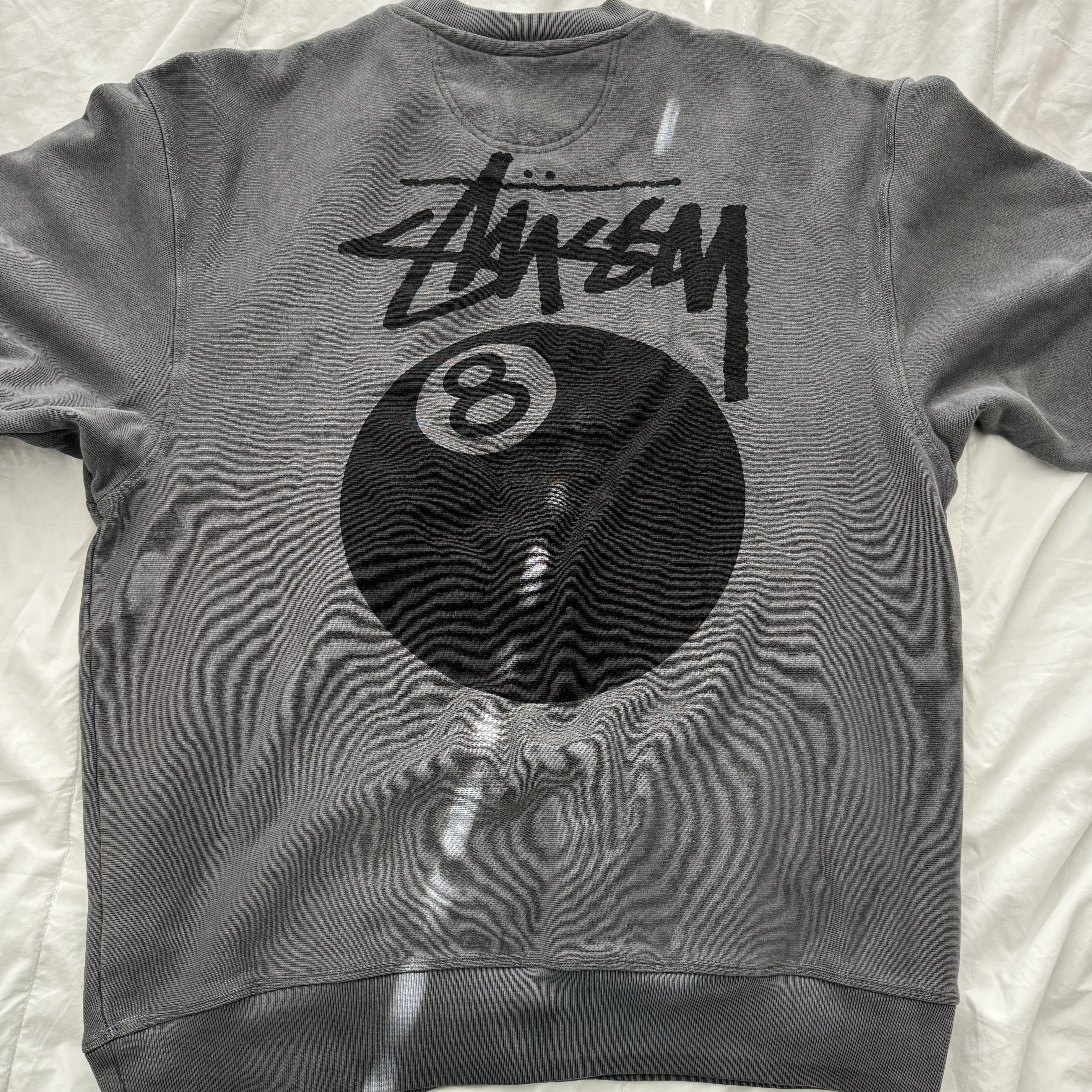 Stussy 8 Ball Crew Pigment Dyed Black, Stussy 8 Ball Crew Pigment Dyed Navy 착용 스타일 - 2