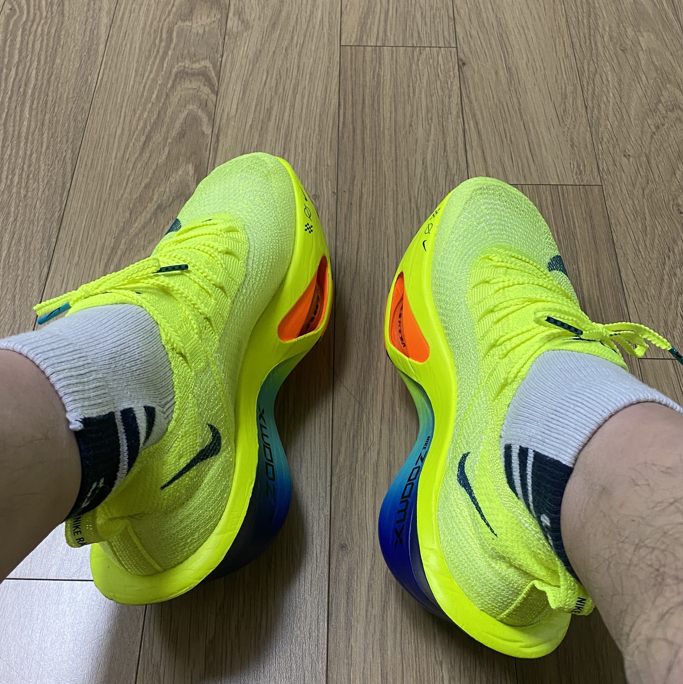 Nike Air Zoom Alphafly Next% 3 Volt 착용 스타일