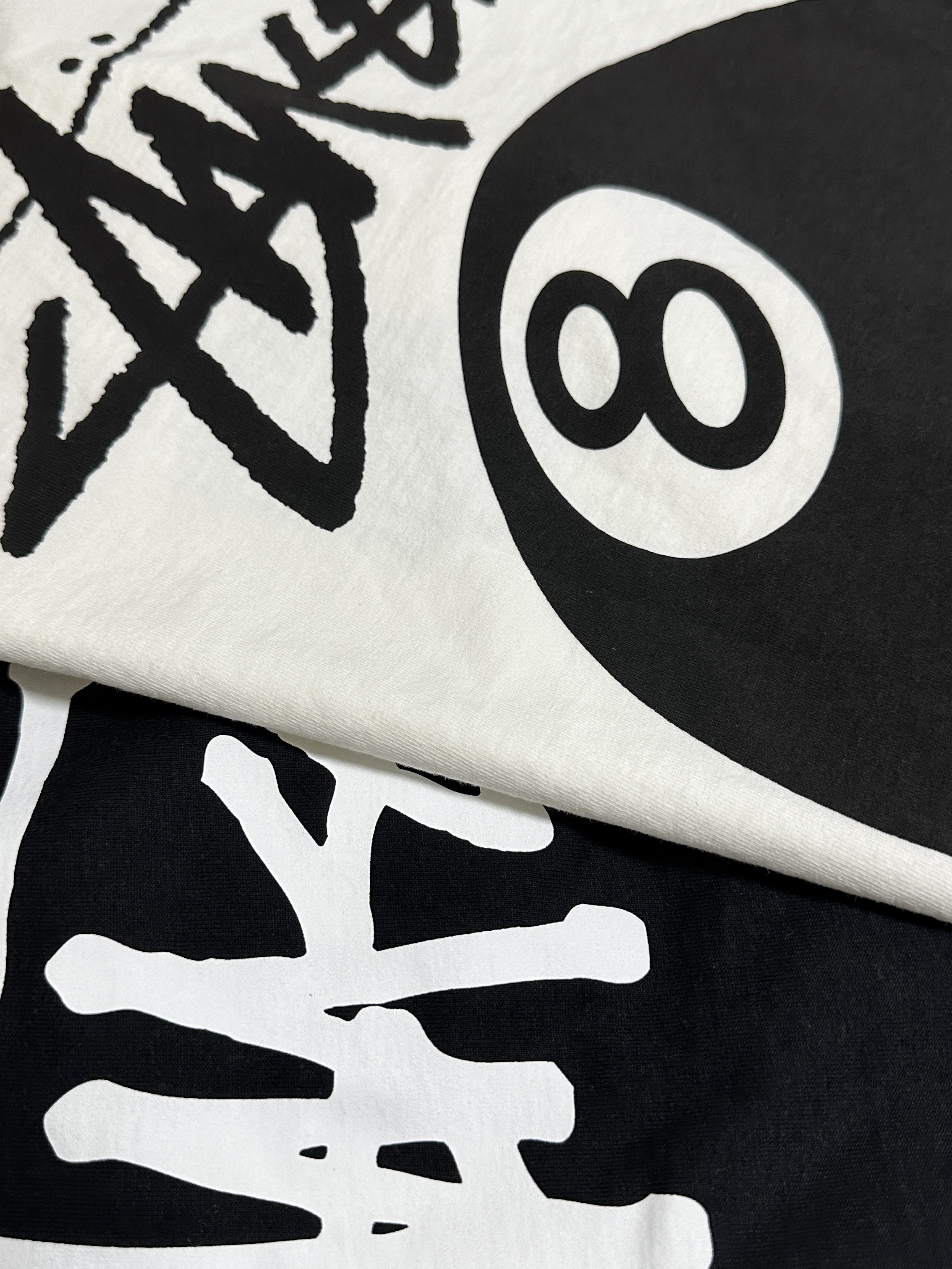 Stussy 8 Ball Pigment Dyed T-Shirt Natural, Stussy Basic Stussy T-Shirt Black 2023 착용 스타일