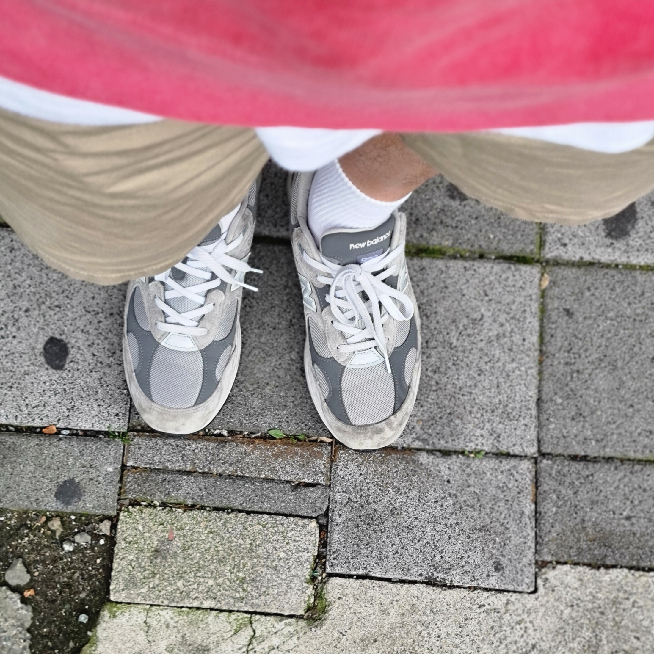 New Balance 992 Made in USA Grey - D Standard 착용 스타일