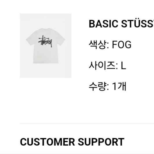 Stussy Basic Stussy T-Shirt Fog 2024 착용 스타일