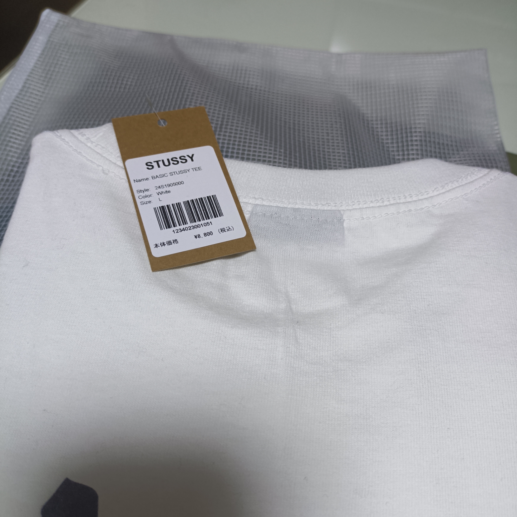 Stussy Basic Stussy T-Shirt White 2024, 2025 착용 스타일 - 3