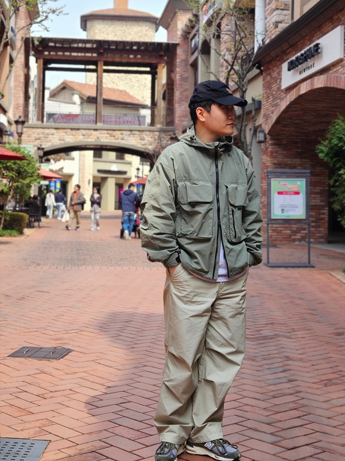 New Balance 991 Made in UK Green Grey 착용 스타일