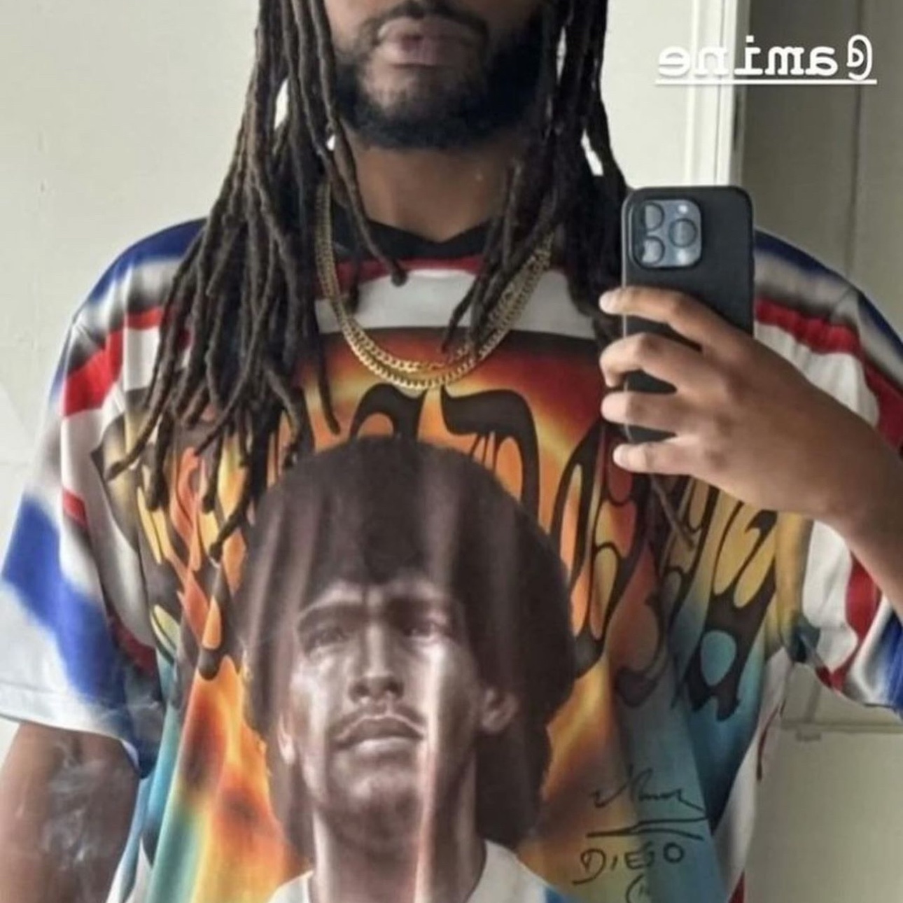 Supreme Maradona Soccer Jersey Multicolor - 24SS 착용 스타일 - 3