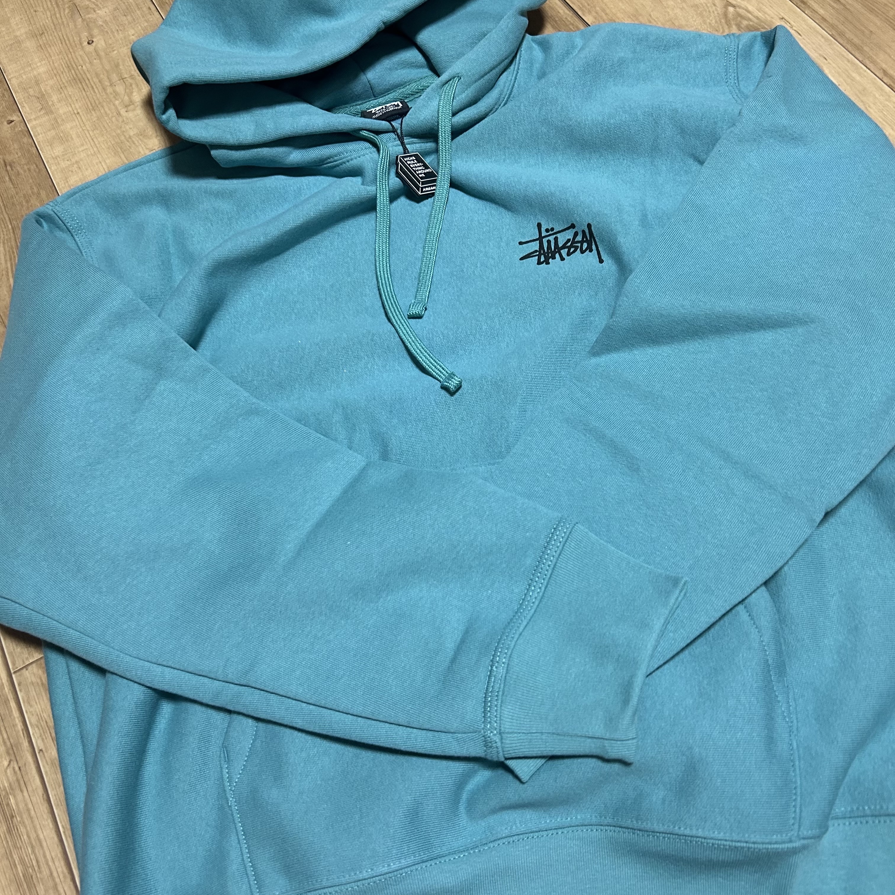 Stussy Basic Stussy Hoodie Ocean 2024 착용 스타일 - 1
