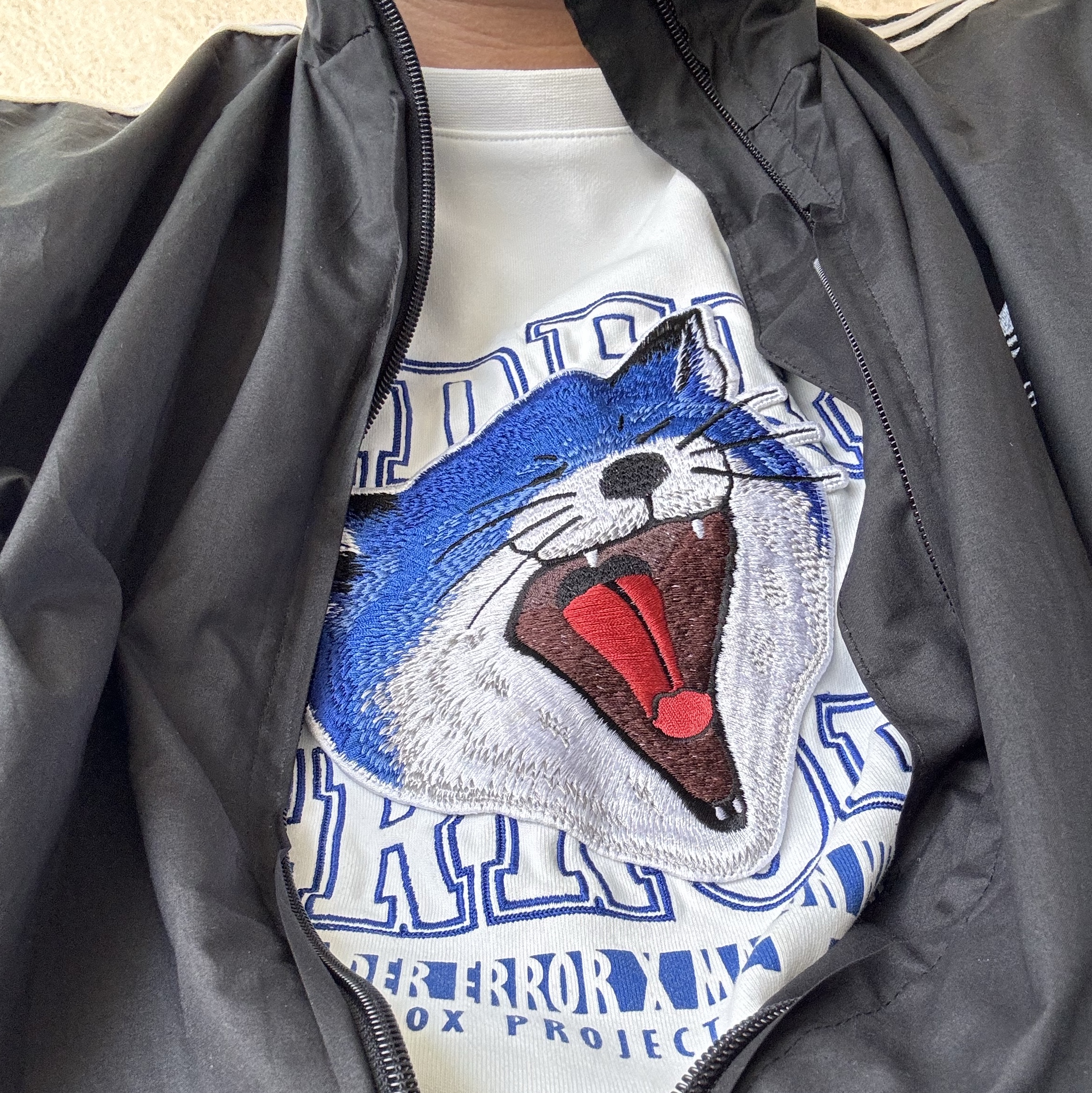 Maison Kitsune x Ader Error Yawn Fox T-Shirt Off White 착용 스타일