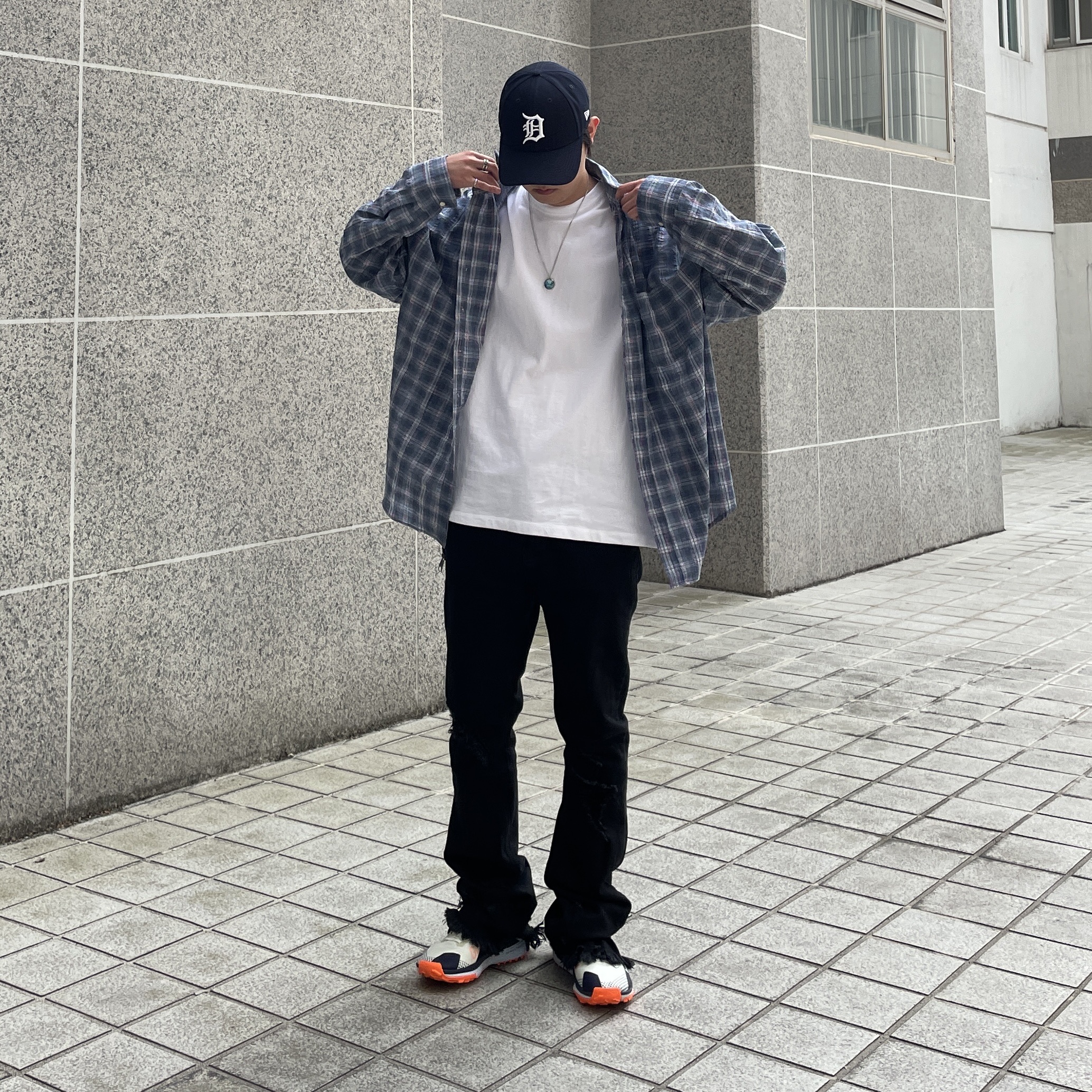 Nike React Pegasus Trail 4 Gore-Tex Sea Glass Purple Ink, Undermycar Crewgu Double Layered Flared Jeans Moonless Night - 23FW 착용 스타일 - 3